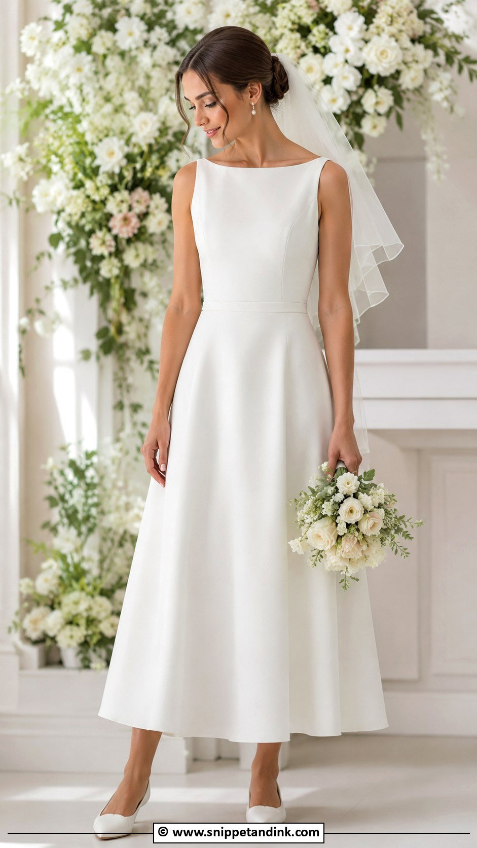 A Line Ankle Length Wedding Dress - Snippet and Ink - 30 Ankle Length Wedding Dress Ideas