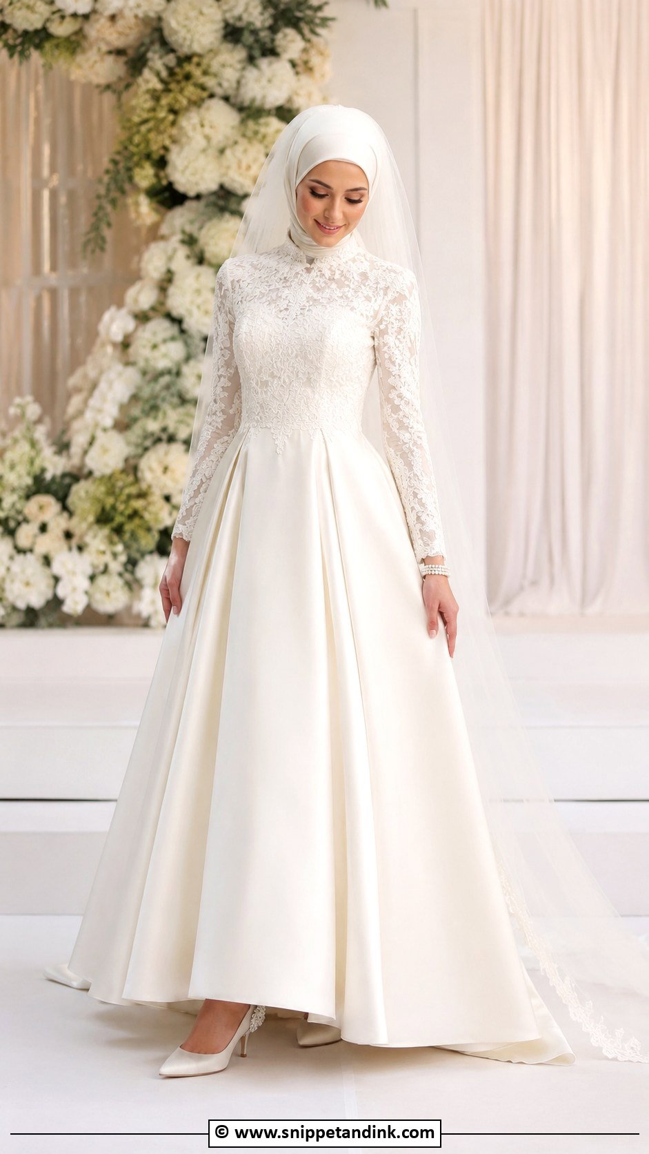 A Line Arabic Muslim Wedding Dress - Snippet and Ink - 25 Arabic Muslim Wedding Dress Ideas