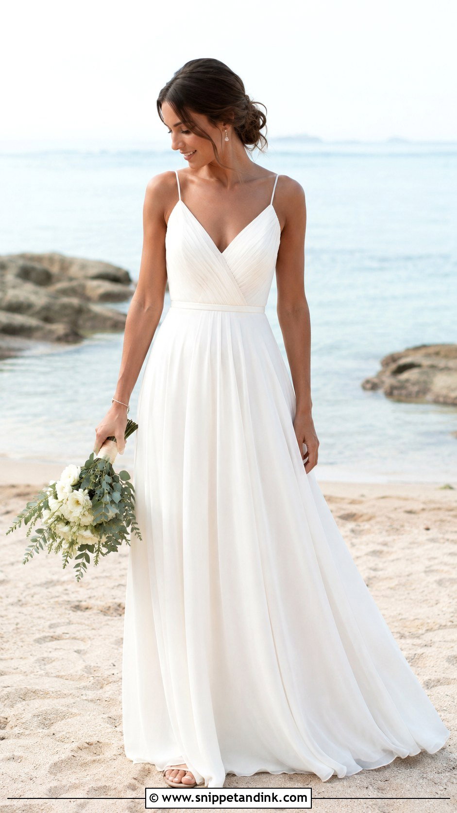 A Line Beach Wedding Dress - Snippet and Ink - 30 Beach Wedding Dresses