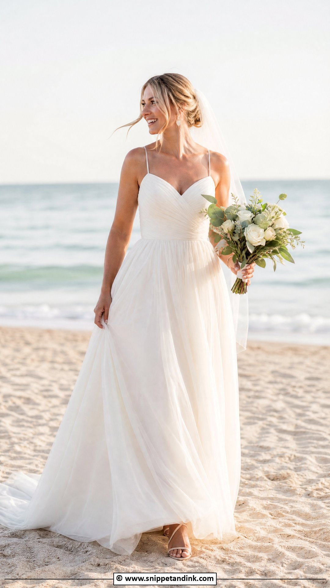 A Line Beach Wedding Dress - Snippet and Ink - 35 Beach Wedding Dress Ideas
