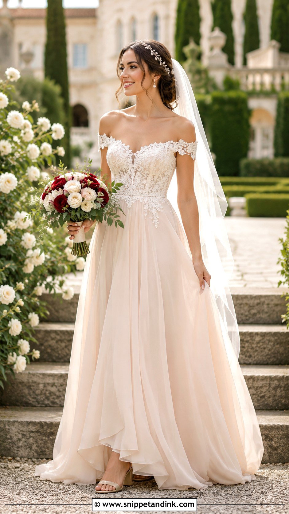 A Line Belle Wedding Dress - Snippet and Ink - 20 Belle Beauty and the Beast Wedding Dress Ideas