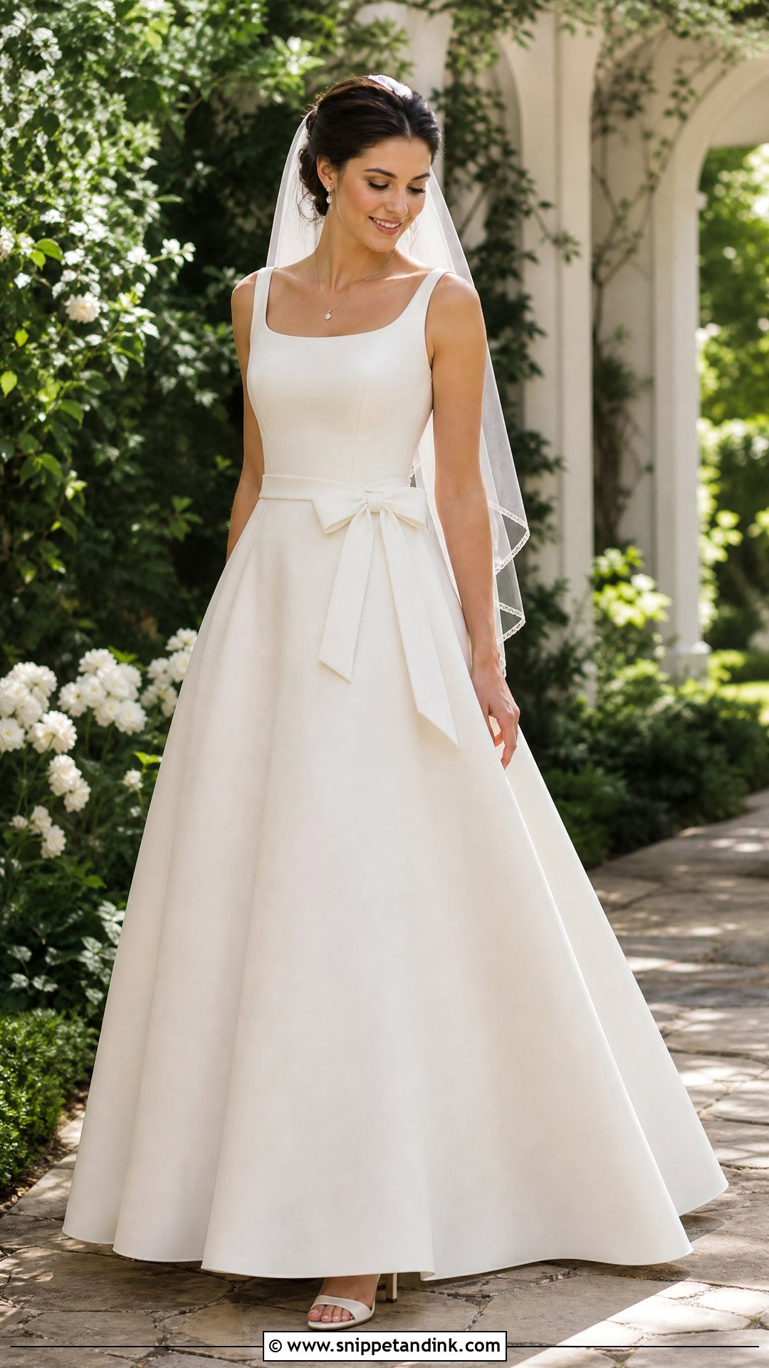 A Line Bow Wedding Dress - Snippet and Ink - 25 Bow Wedding Dress Ideas