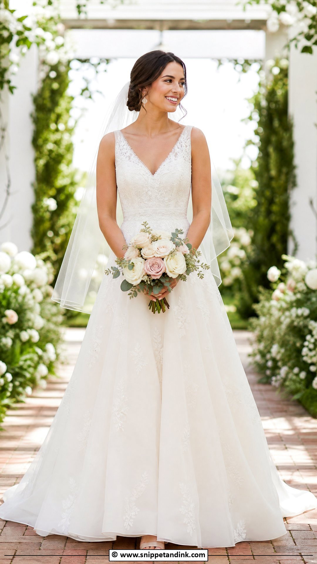 A Line Bridal Dress Outfit - Snippet and Ink - 35 Bridal Outfit Ideas