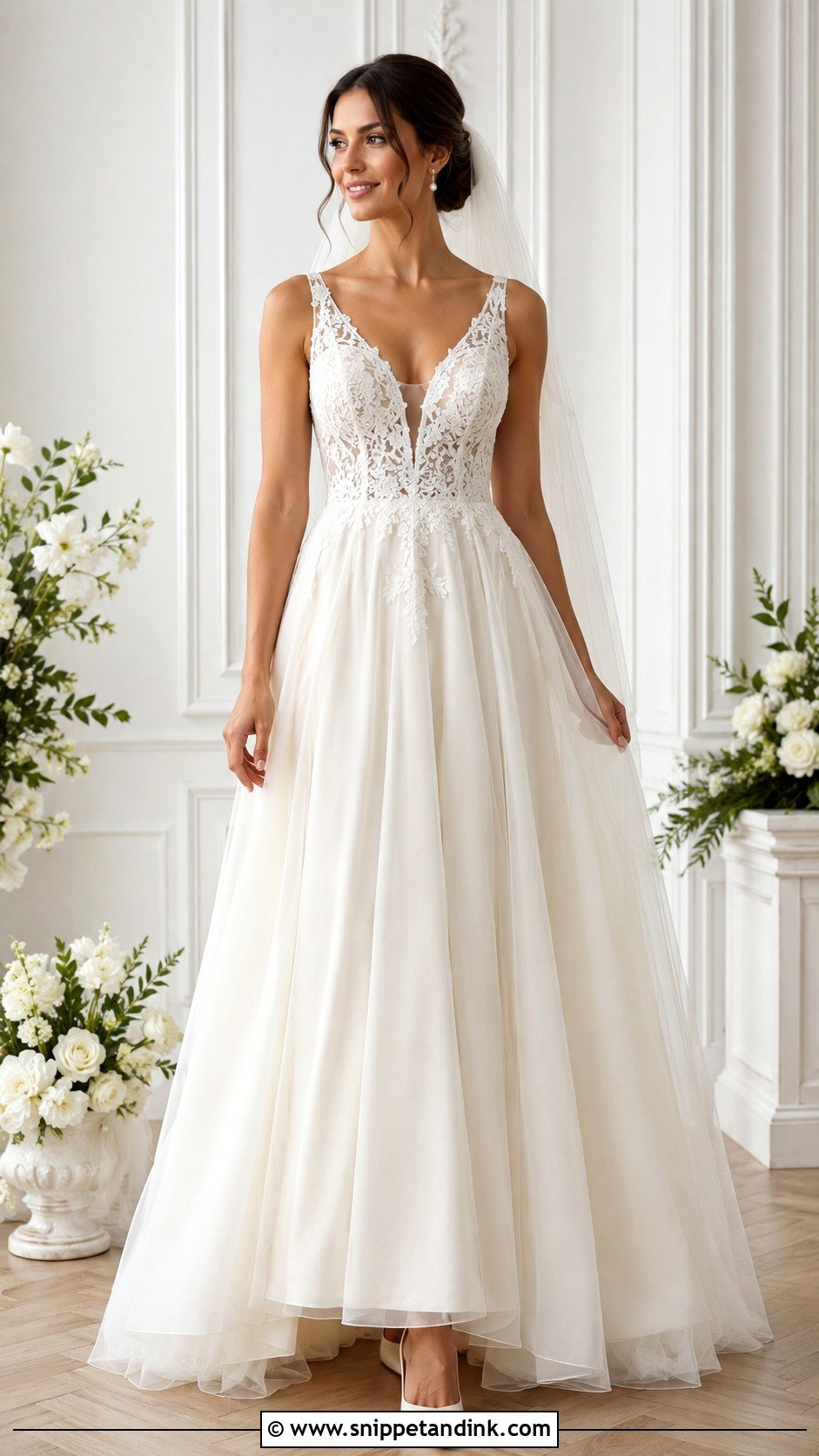 A Line Bridal Gown - Snippet and Ink - 25 Bridal Gown Styles