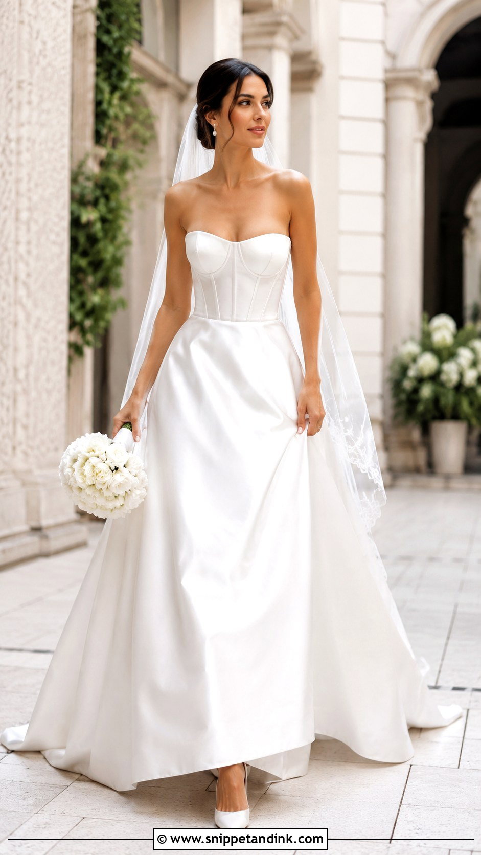 A Line Bustier Wedding Dress - Snippet and Ink - 20 Bustier Wedding Dress Ideas