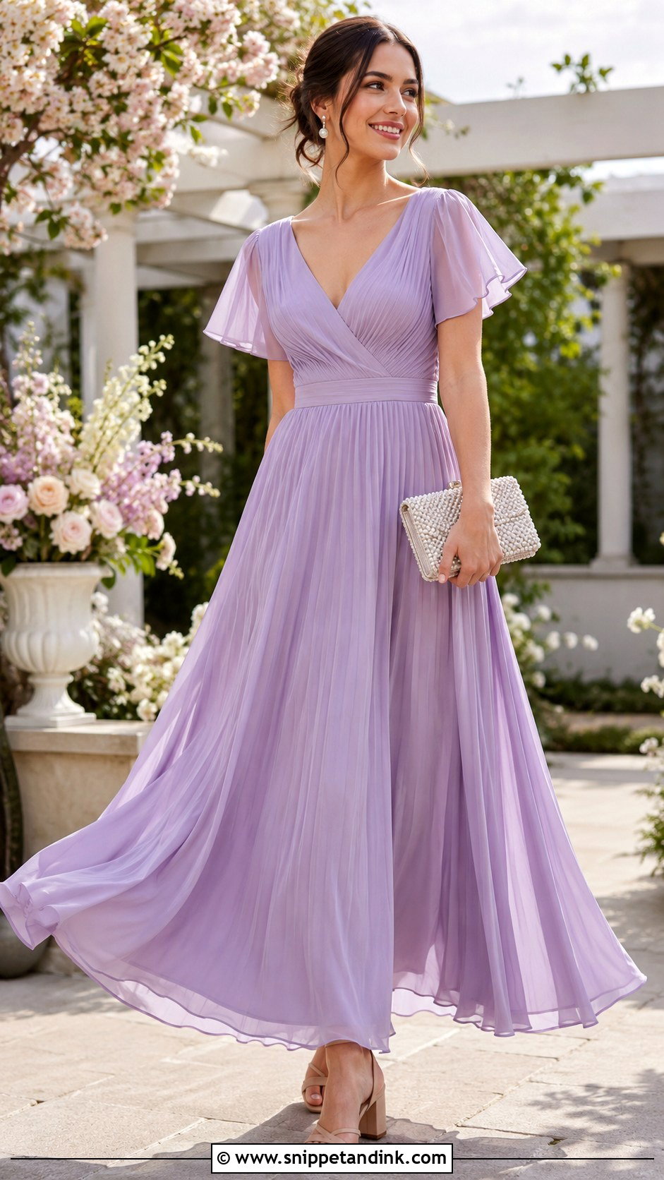 A Line Chiffon Gown - Snippet and Ink - 20 Gown Designer Ideas