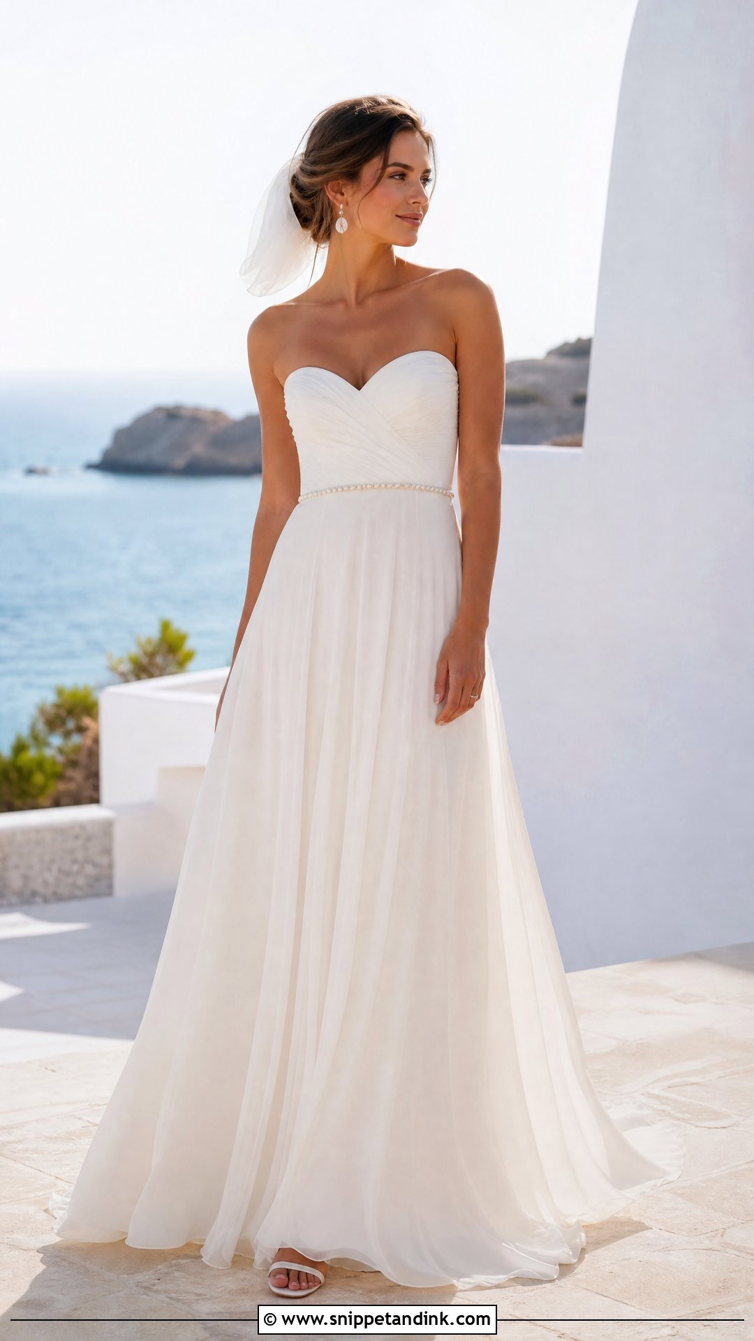 A Line Coastal Wedding Dress - Snippet and Ink - 25 Coastal Wedding Dress Ideas