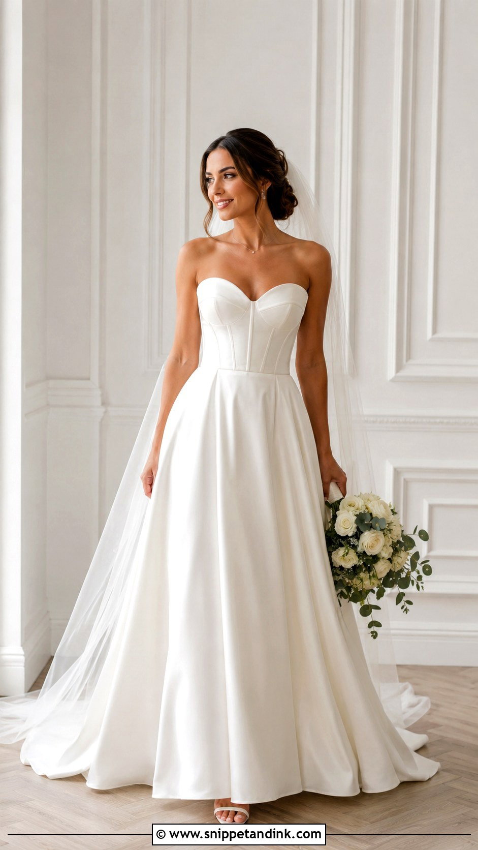 A Line Corset Bridal Dress - Snippet and Ink - 25 Corset Bridal Dress Ideas