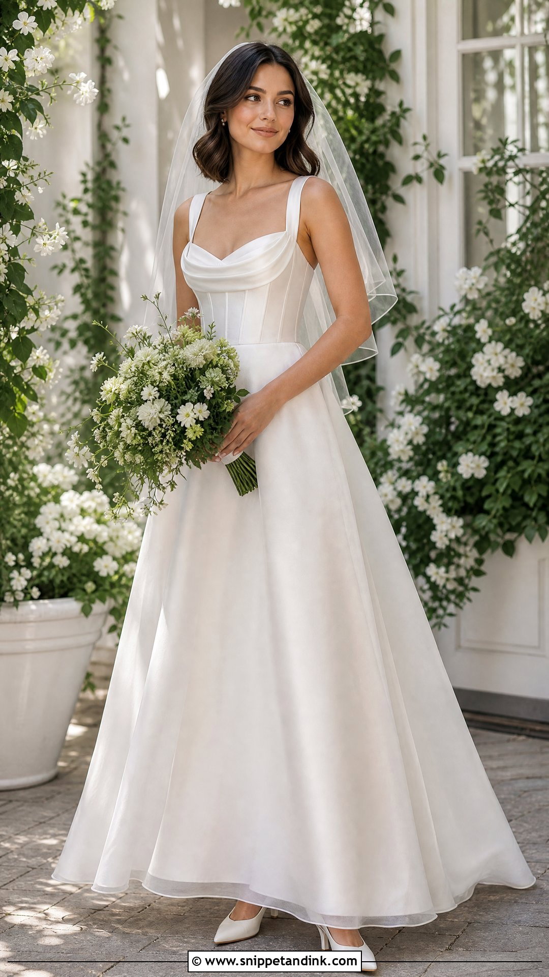 A Line Corset Top Wedding Dress - Snippet and Ink - 20 Wedding Dresses with Corset Top