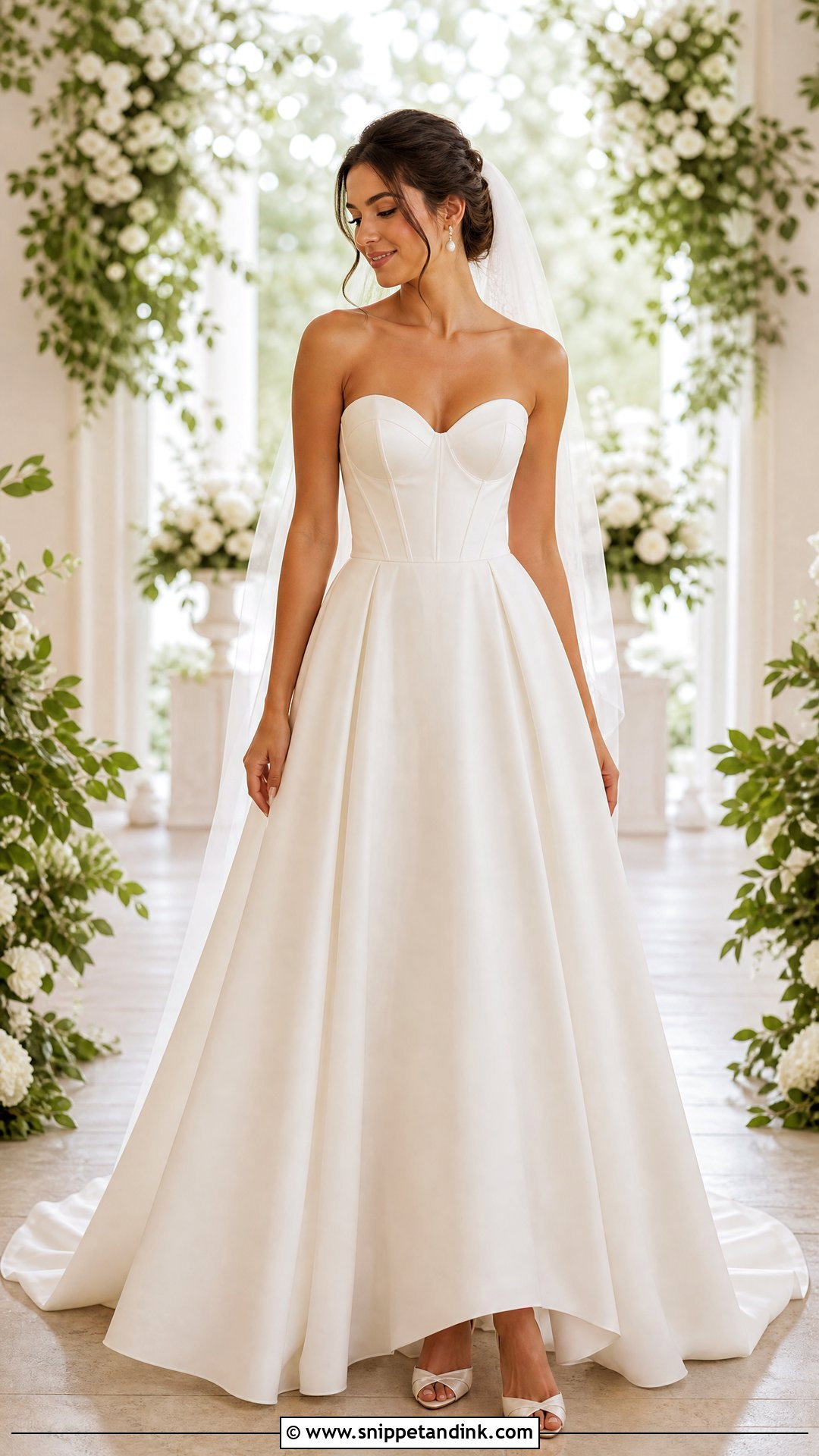A Line Corset Top Wedding Dress - Snippet and Ink - 25 Wedding Dress Corset Top Ideas