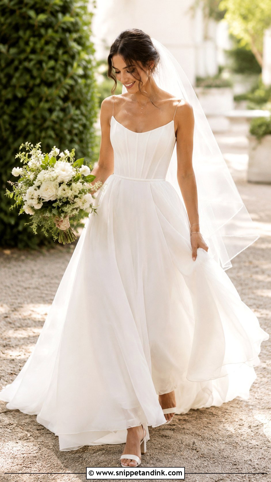 A Line Corset Wedding Dress - Snippet and Ink - 20 Corset Bride Dress Ideas