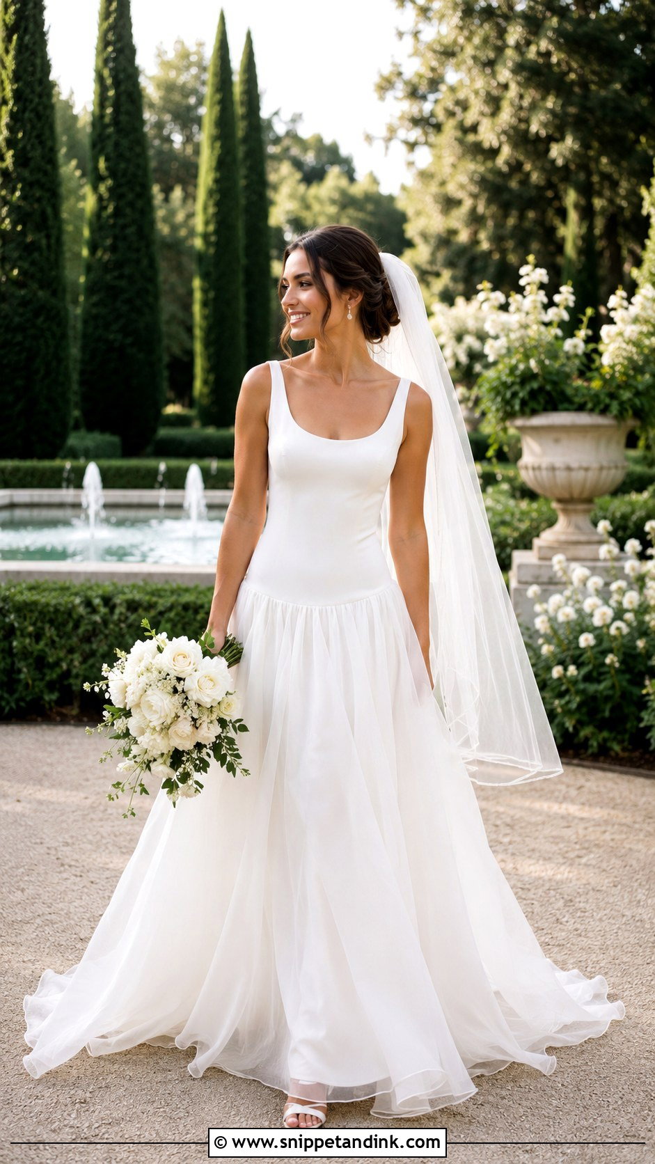 A Line Drop Waist Wedding Dress - Snippet and Ink - 20 Dropwaist Wedding Dresses