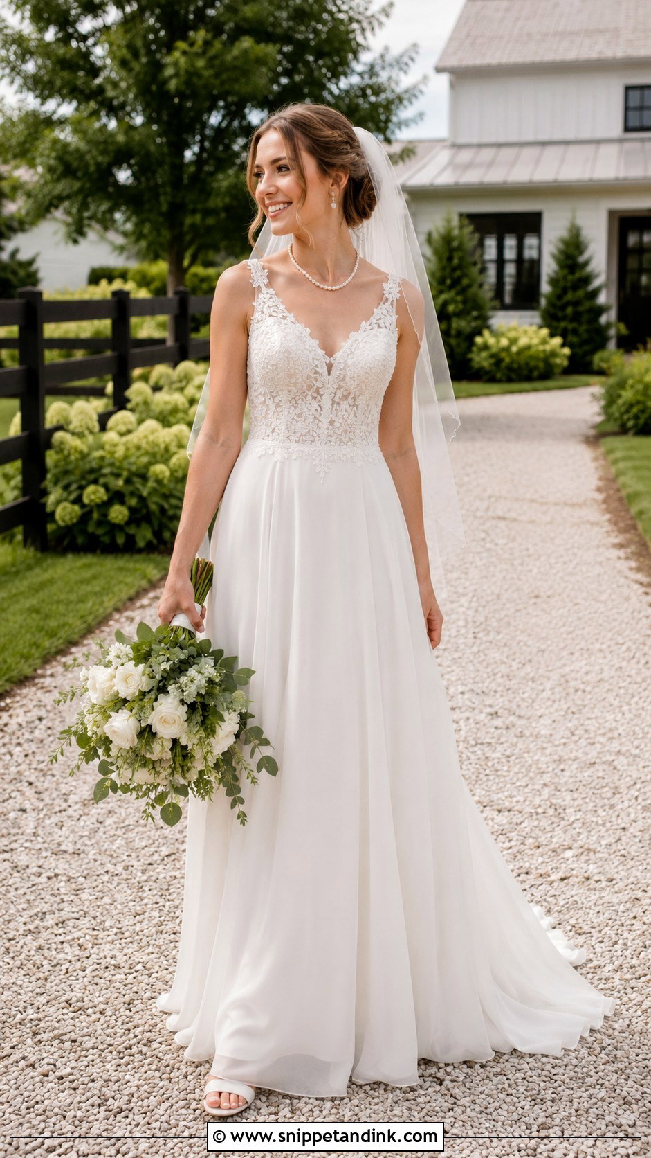 A Line Farmhouse Wedding Dress - Snippet and Ink - 25 Farmhouse Wedding Dress Ideas