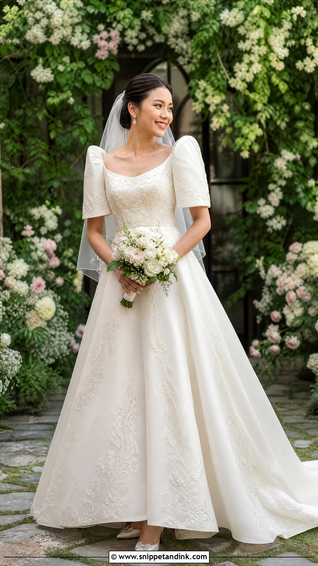 A Line Filipiniana Wedding Dress - Snippet and Ink - 25 Filipino Wedding Dress Ideas