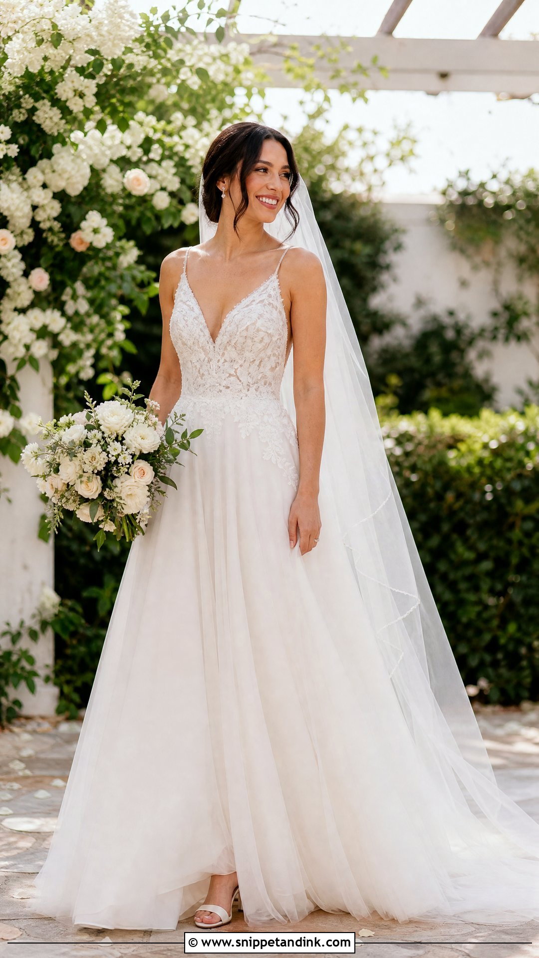 A Line Gown Wedding Dress - Snippet and Ink - 25 Gown Wedding Dress Ideas