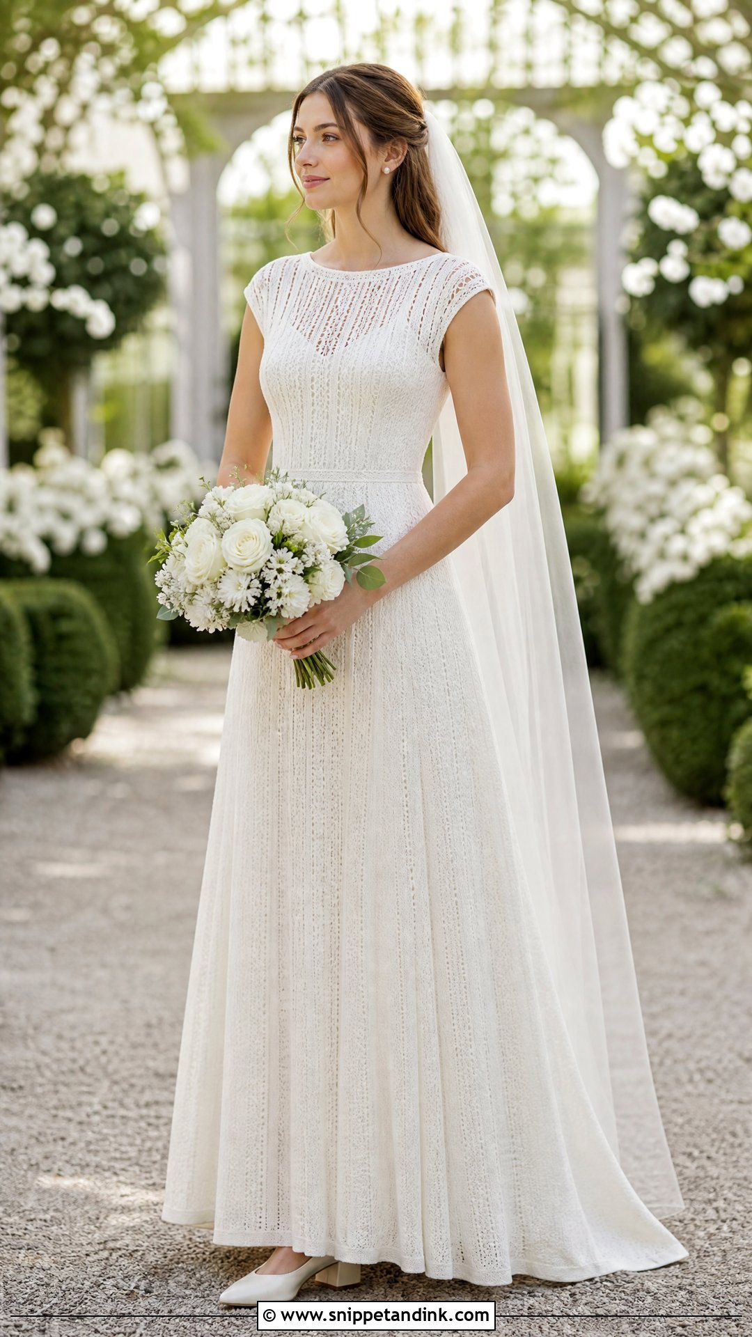 A Line Knitted Wedding Dress - Snippet and Ink - 25 Knitted Wedding Dress Ideas