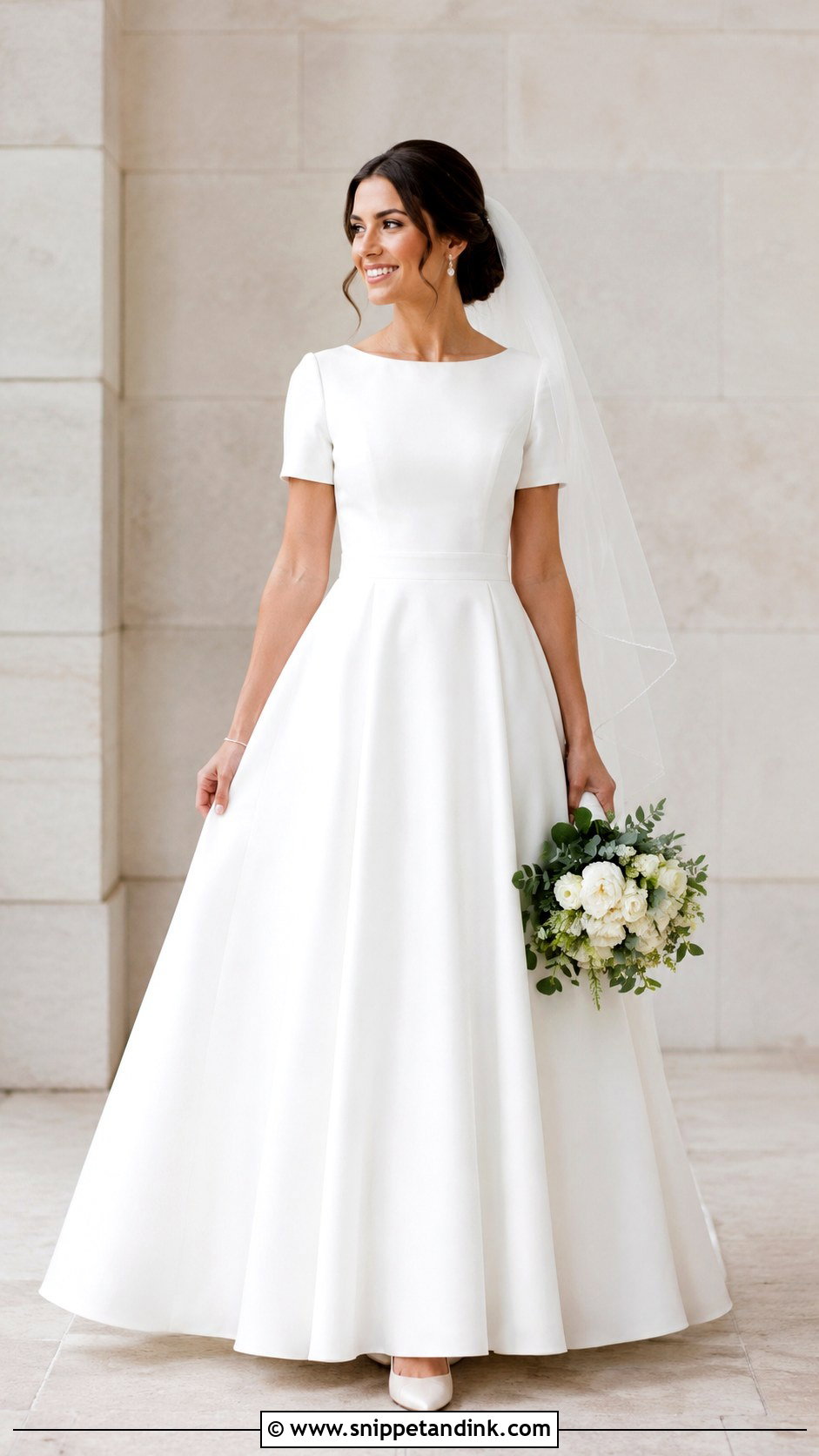 A Line LDS Wedding Dress - Snippet and Ink - 25 Lds Wedding Dresses