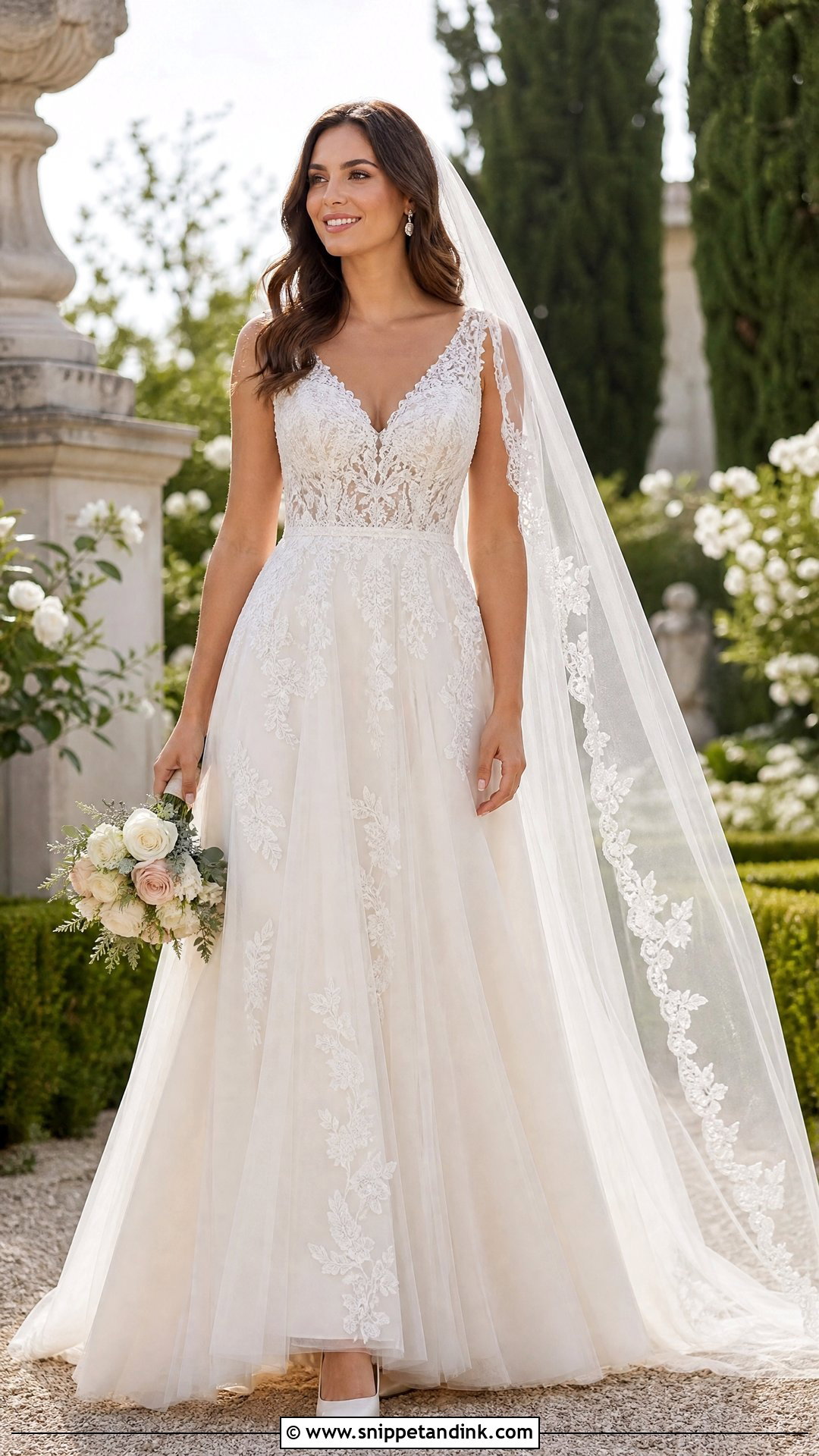 A Line Lace Wedding Dress - Snippet and Ink - 20 Size 10 Wedding Dress Ideas