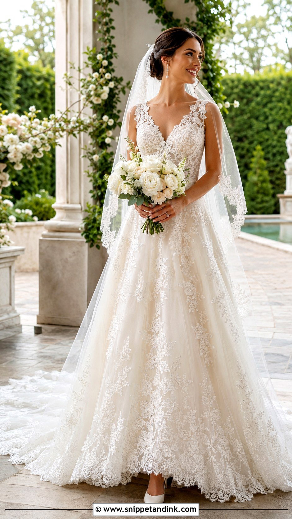 A Line Lace Wedding Dress - Snippet and Ink - 20 I Said Yes to the Dress Ideas