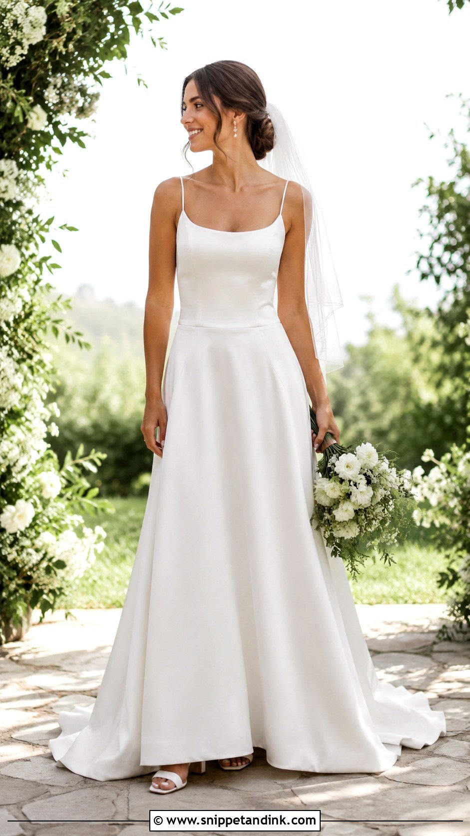 A Line Low Waisted Wedding Dress - Snippet and Ink - 20 Low Waisted Wedding Dress Ideas