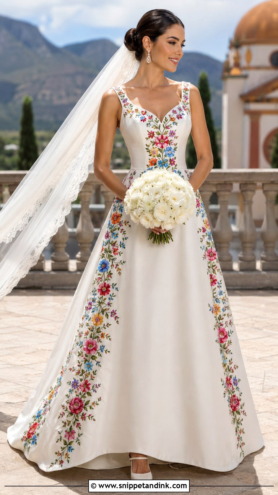 A Line Mexican Wedding Dress - Snippet and Ink - 20 Mexican Inspired Wedding Dress Ideas