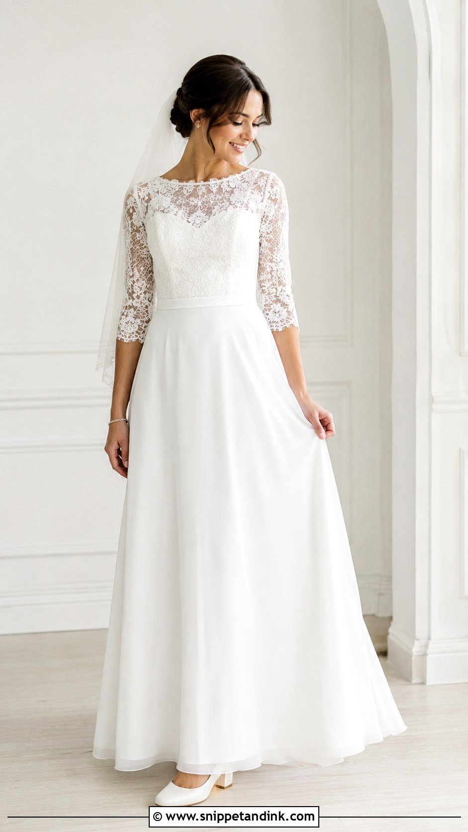 A Line Mormon Wedding Dress - Snippet and Ink - 25 Mormon Wedding Dresses