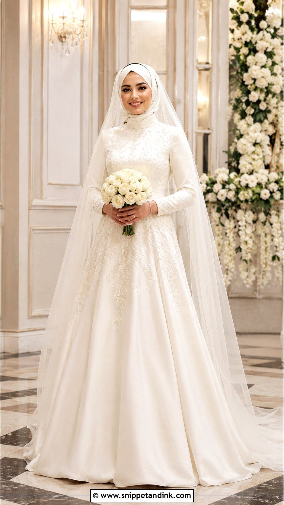 A Line Muslim Wedding Dress - Snippet and Ink - 25 Simple Muslim Wedding Dress Ideas