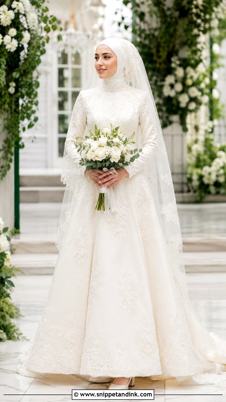 A Line Muslim Wedding Dress - Snippet and Ink - 30 Muslim Wedding Dress Ideas