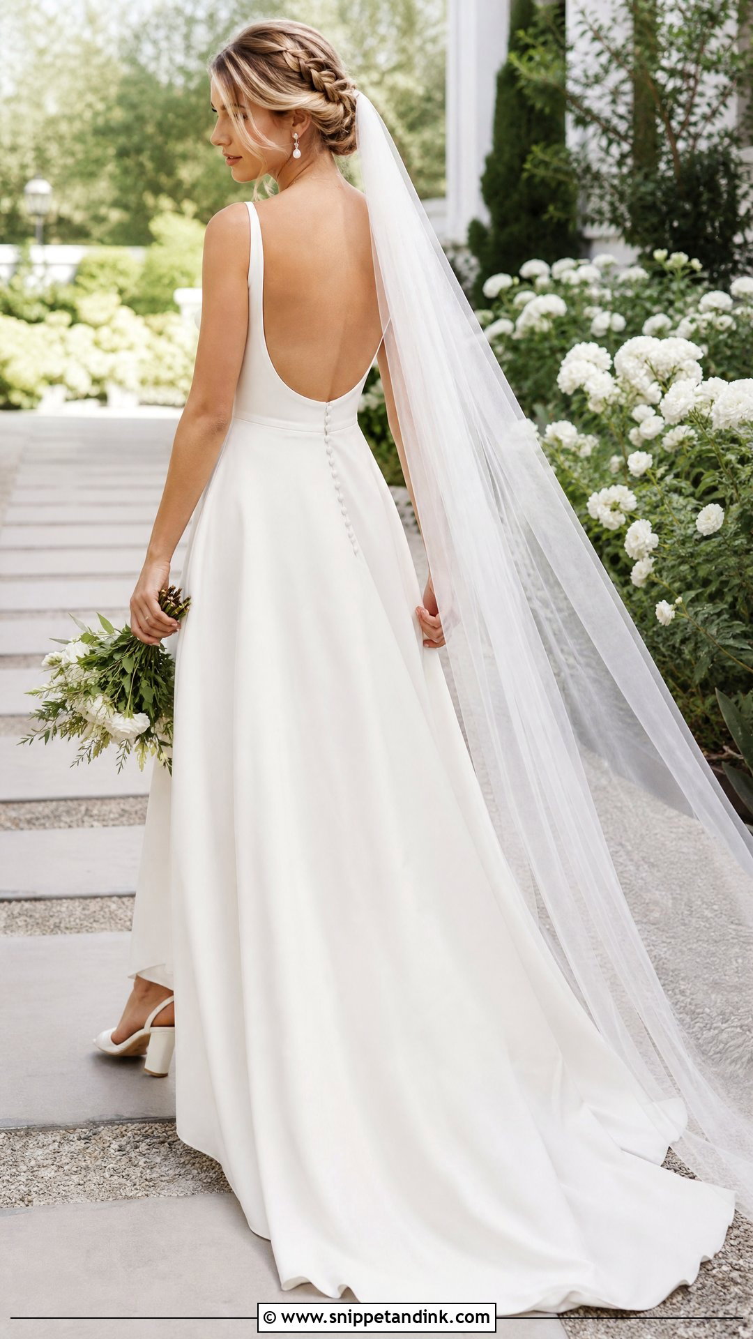 A Line Open Back Wedding Dress - Snippet and Ink - 20 Simple Open Back Wedding Dress Ideas
