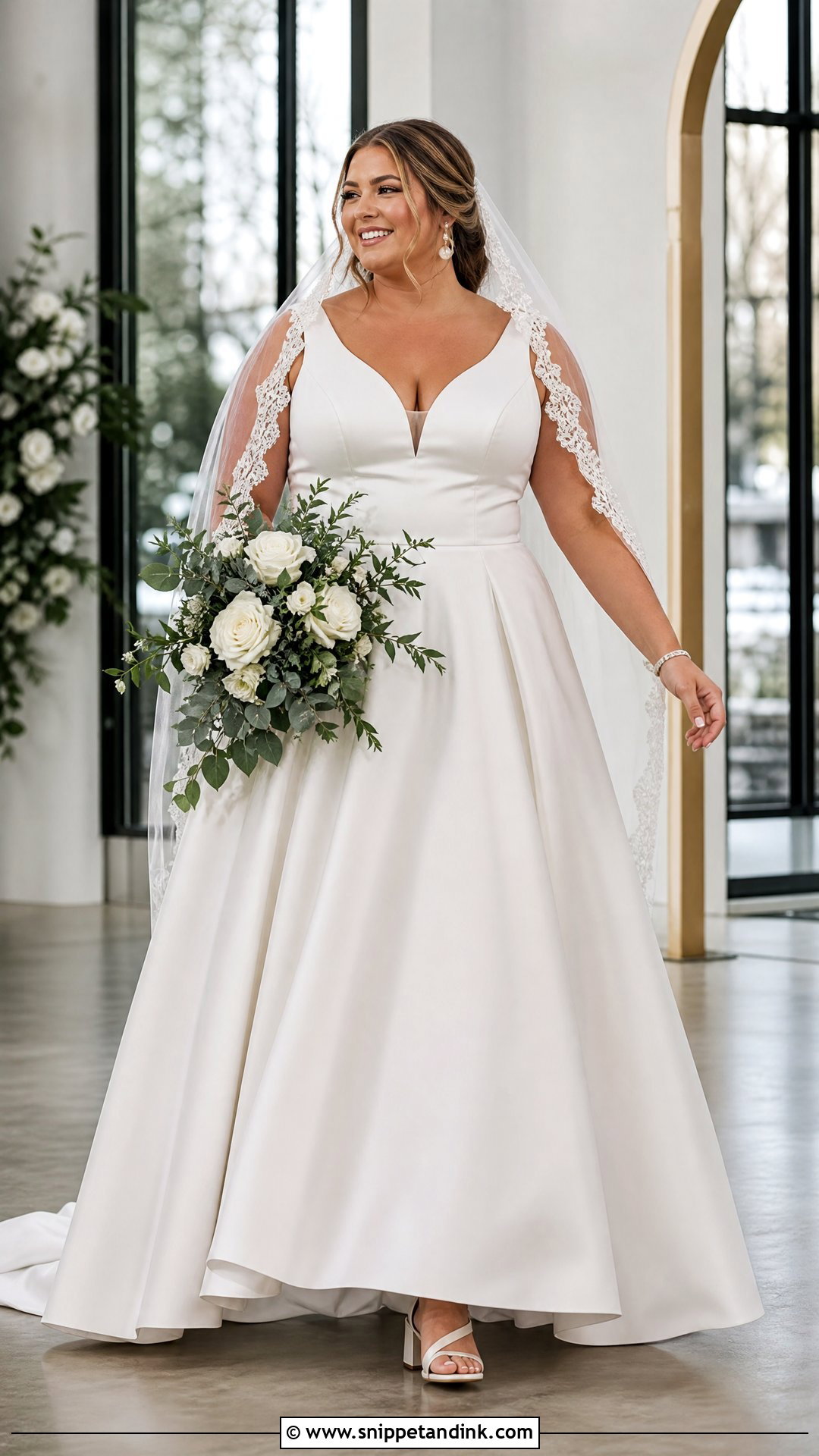 A Line Plus Size Wedding Dress - Snippet and Ink - 20 Plus Sized Wedding Dress Ideas