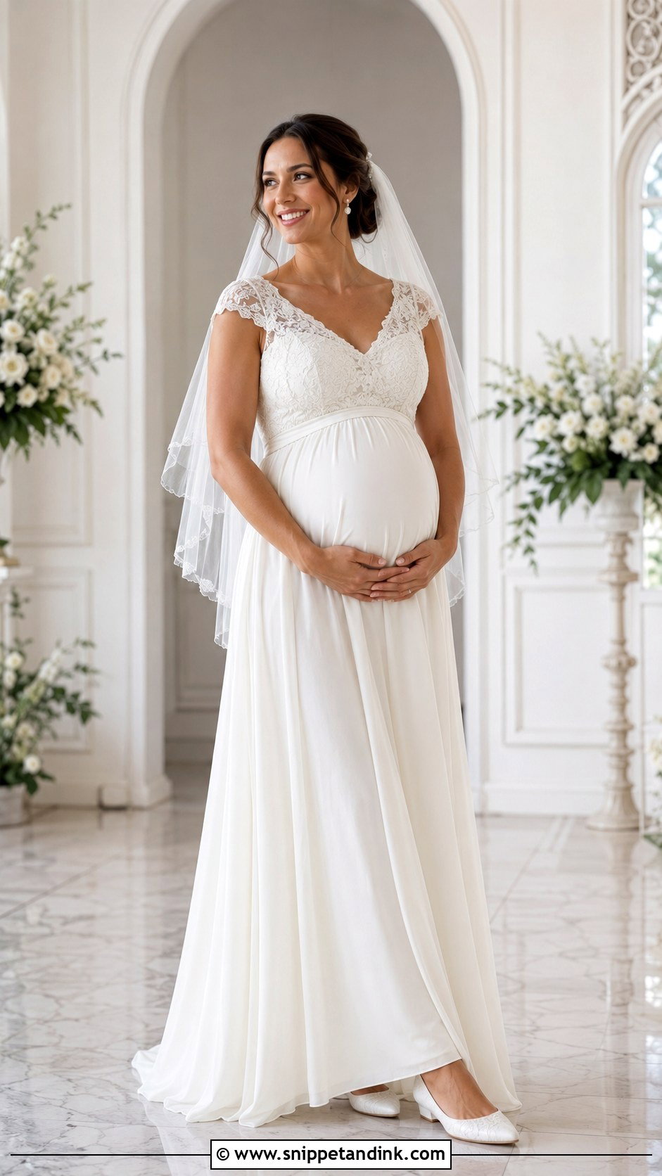 A Line Pregnancy Wedding Dress - Snippet and Ink - 30 Pregnancy Wedding Dress Ideas