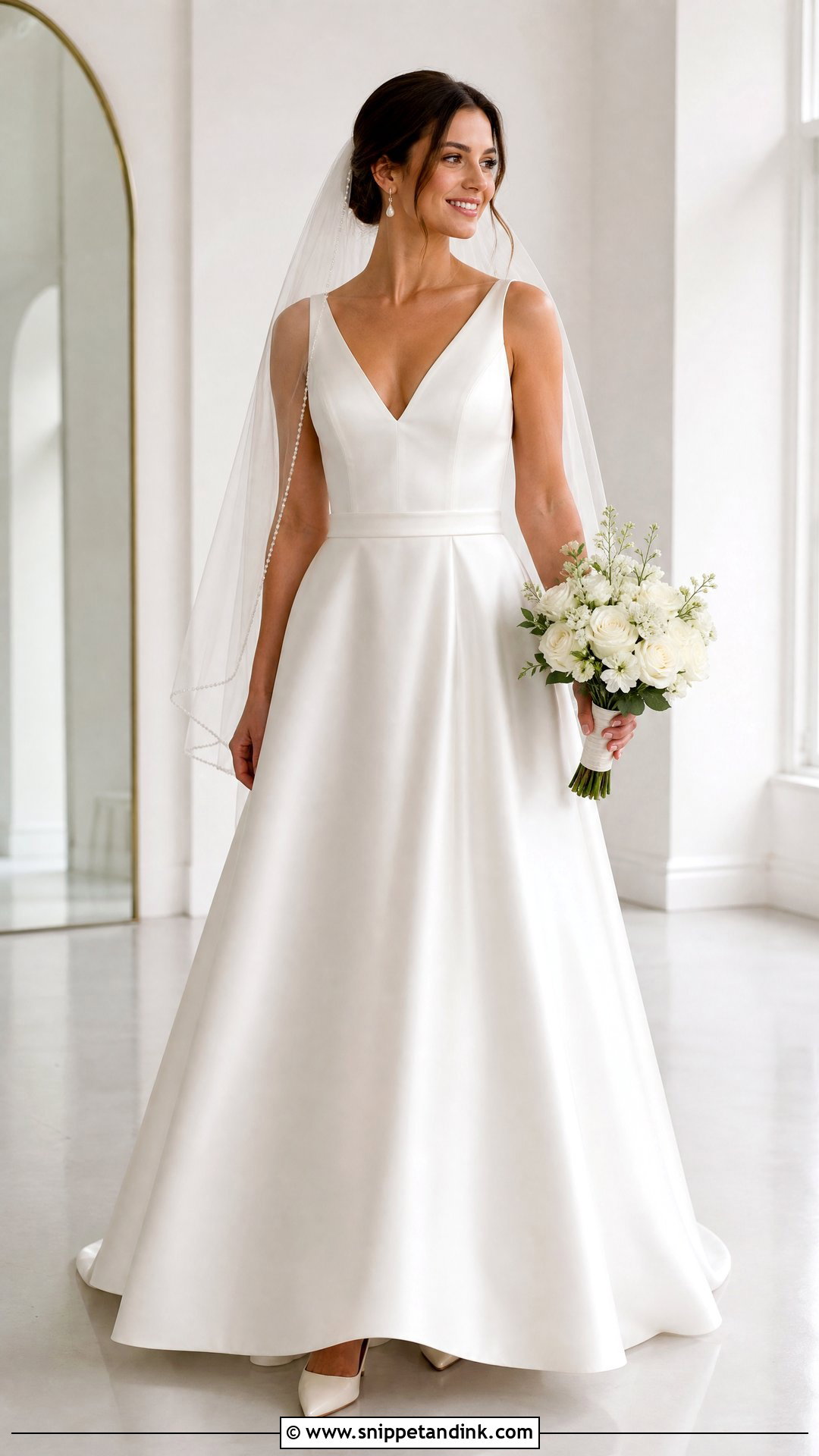 A Line Satin Wedding Dress - Snippet and Ink - 20 Sewing Wedding Dress Ideas
