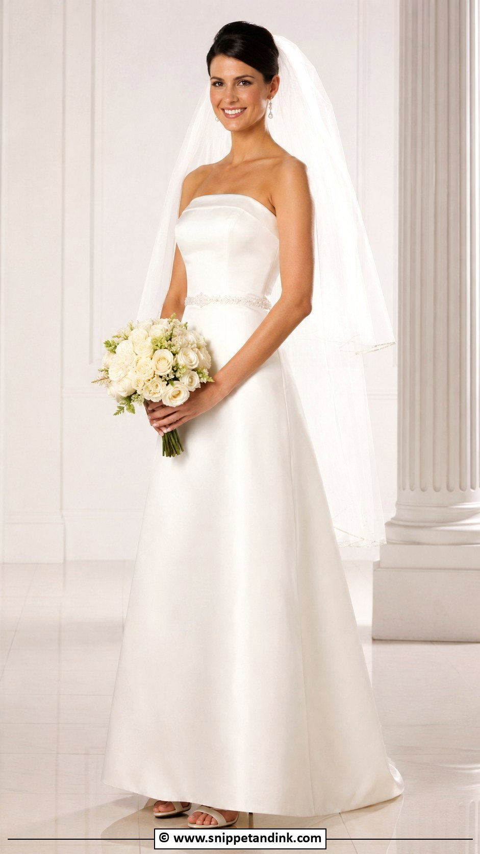 A Line Satin Wedding Dress - Snippet and Ink - 30 2000s Wedding Dress Ideas