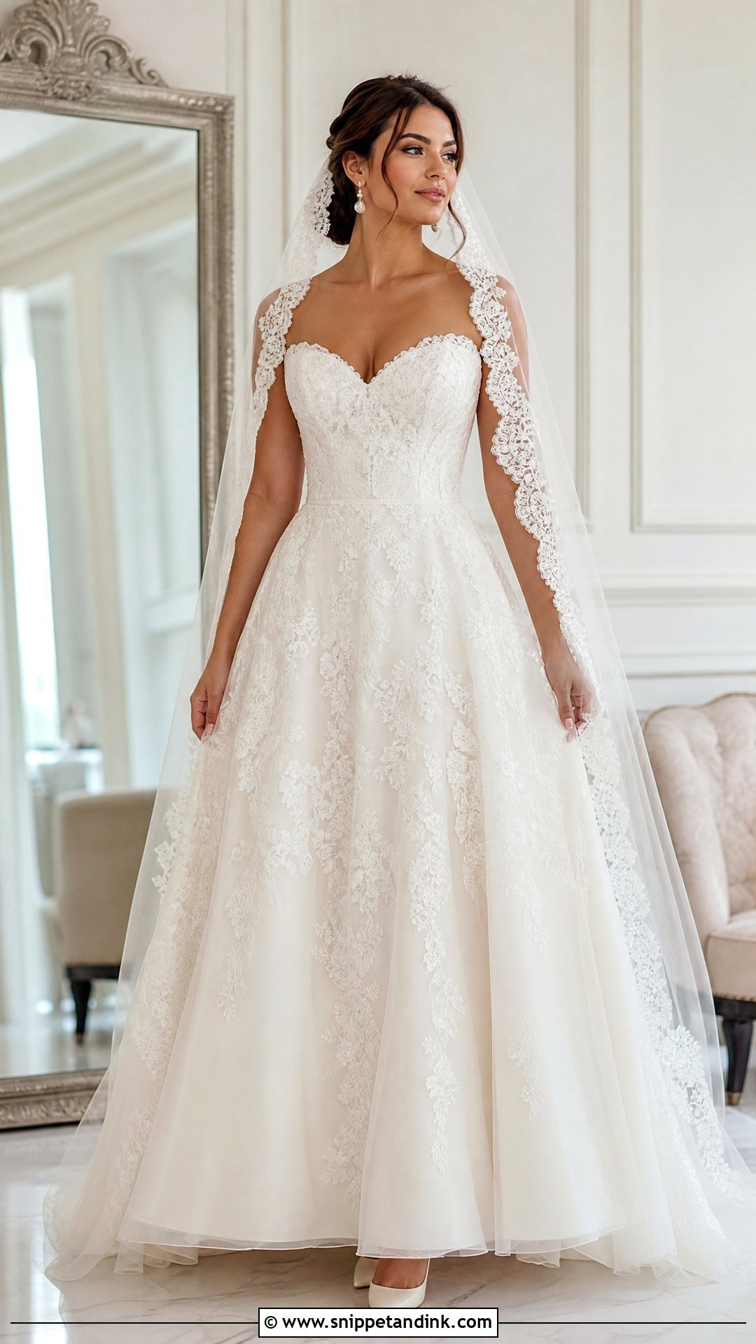 A Line Sweetheart Wedding Dress - Snippet and Ink - 20 Wedding Dress for Pear Shape Ideas