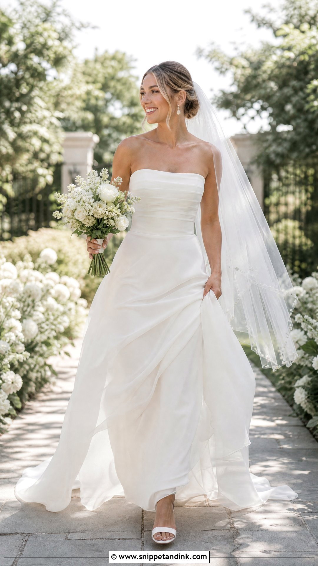 A Line Tube Top Wedding Dress - Snippet and Ink - 20 Tube Top Wedding Dress Ideas