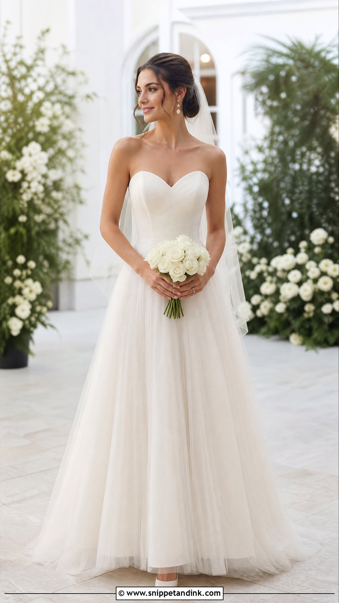 A Line Tulle Wedding Dress - Snippet and Ink - 20 Tulle Wedding Dresses