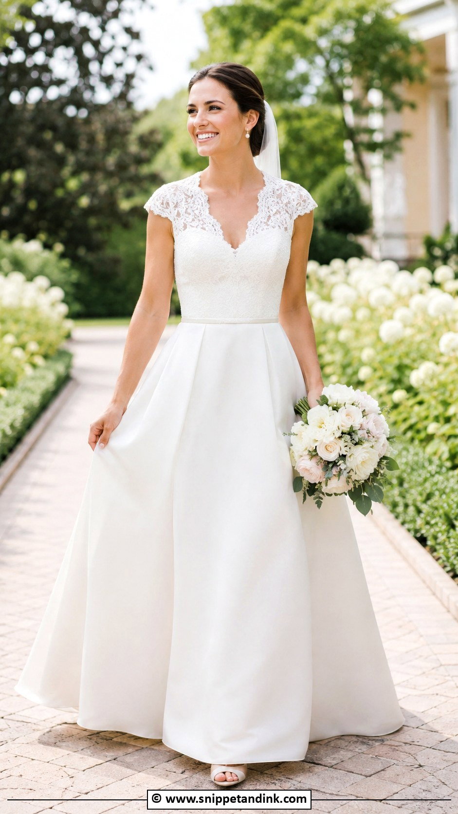 A Line Wedding Dress - Snippet and Ink - 30 2 Piece Wedding Dress Ideas