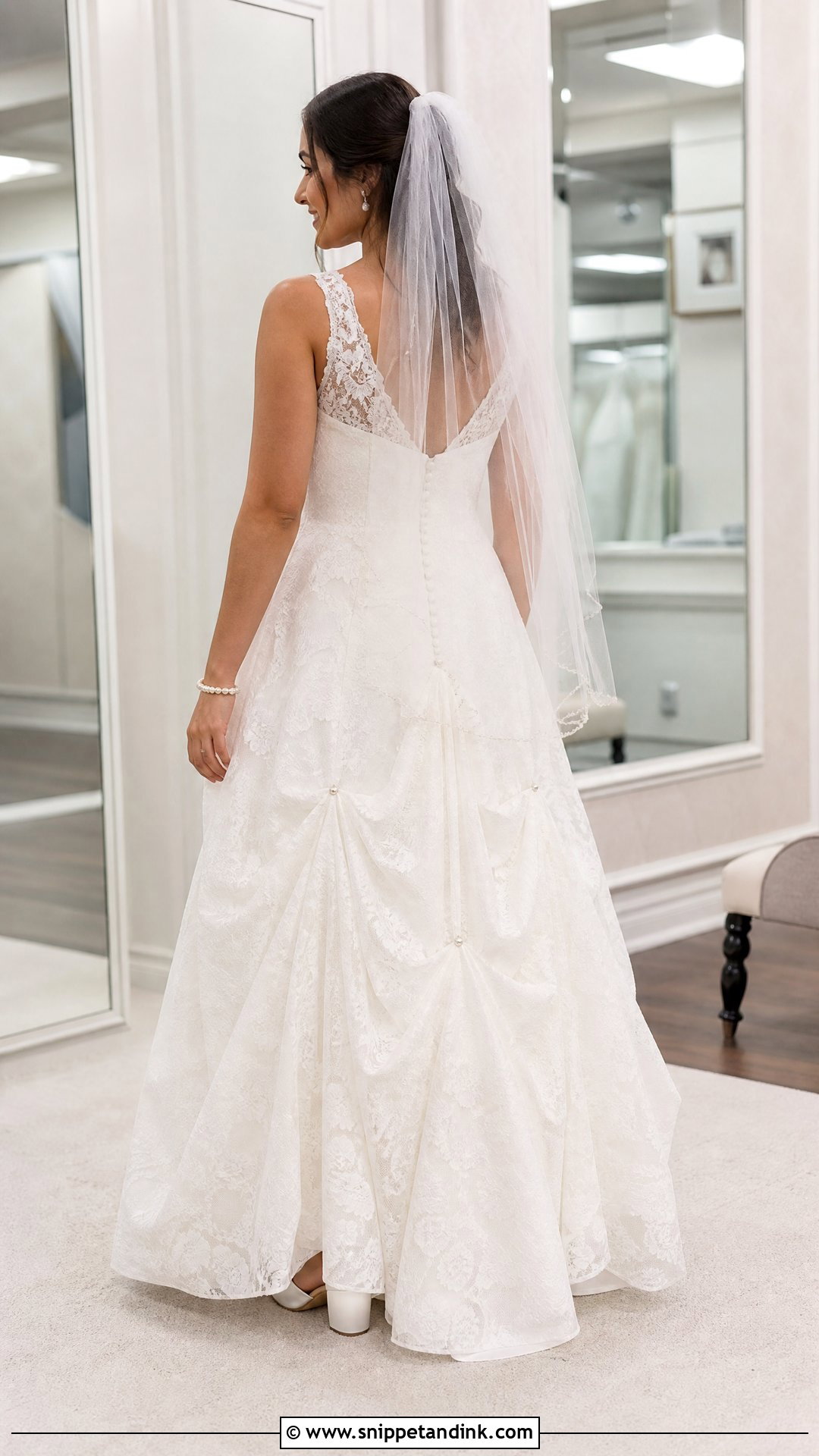 A Line Wedding Dress Bustle - Snippet and Ink - 25 Wedding Dress Bustle Ideas