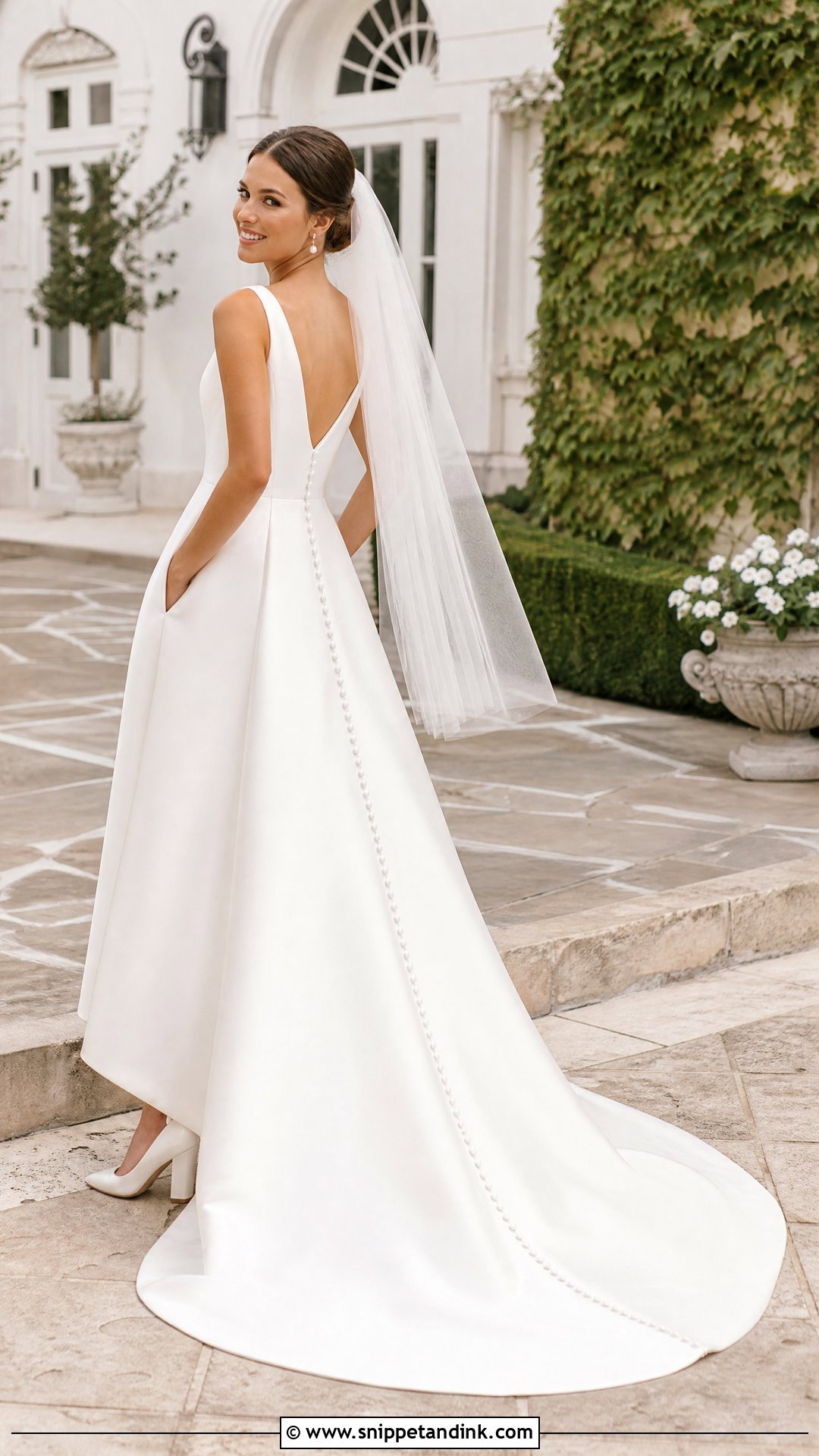 A Line Wedding Dress Buttons With Pockets - Snippet and Ink - 20 Wedding Dress Buttons Ideas