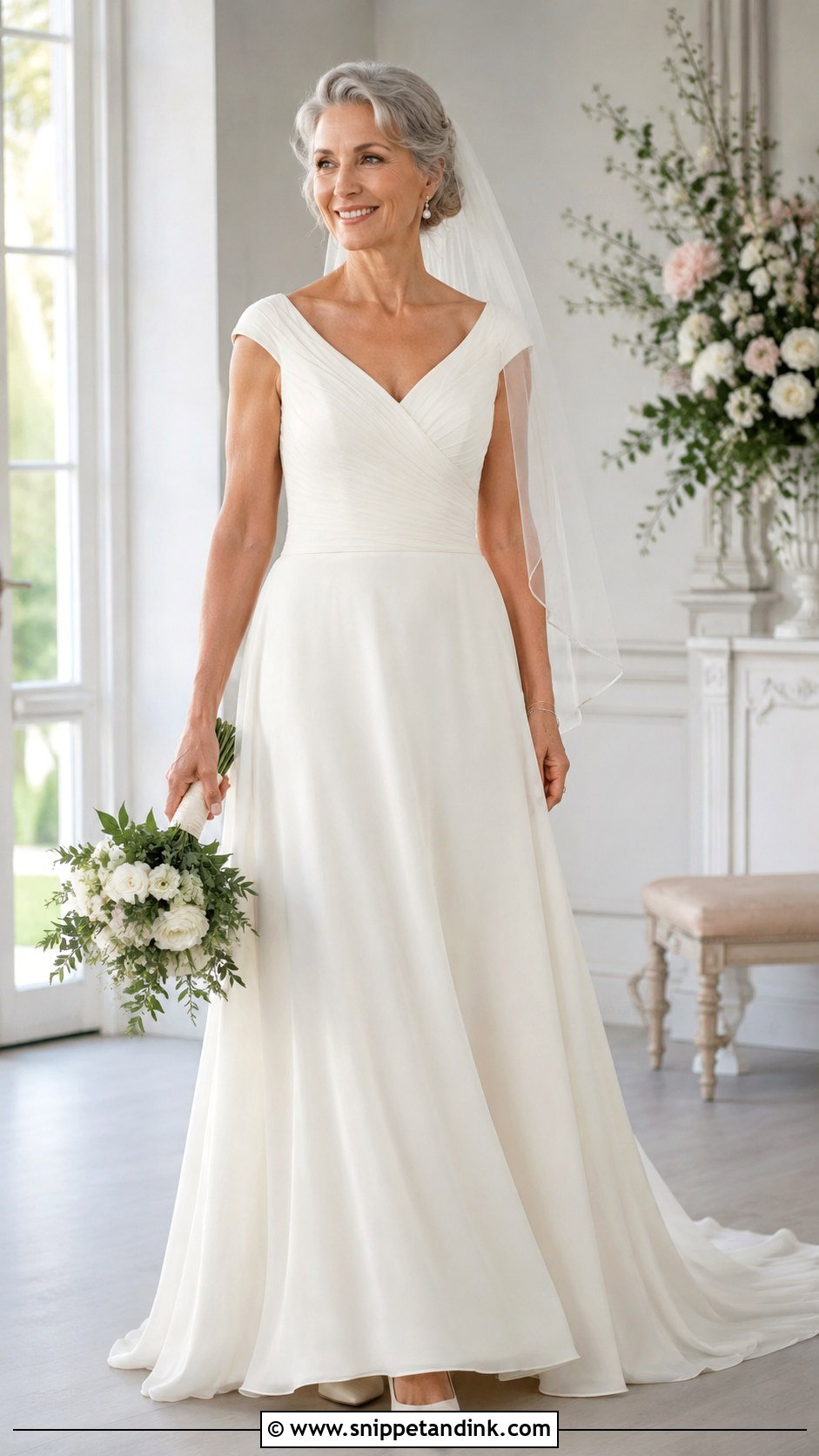 A Line Wedding Dress For Women Over 50 - Snippet and Ink - 25 Over 50 Wedding Dress Ideas