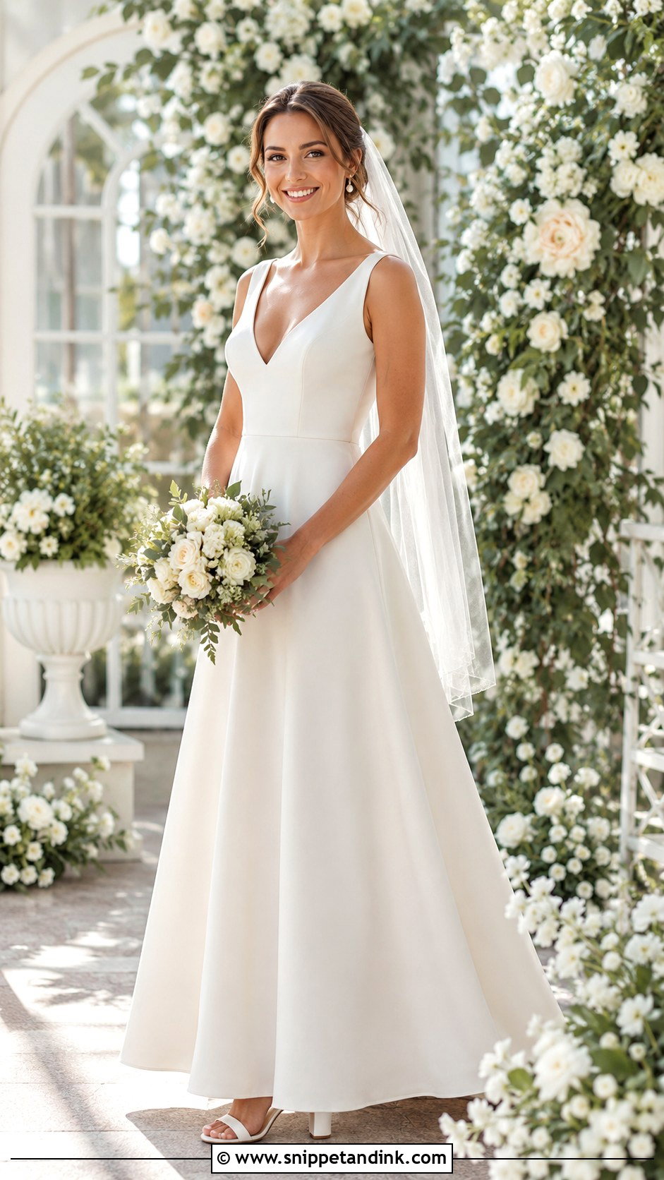 A Line Wedding Dress Outfit - Snippet and Ink - 25 Wedding Outfits for Bride