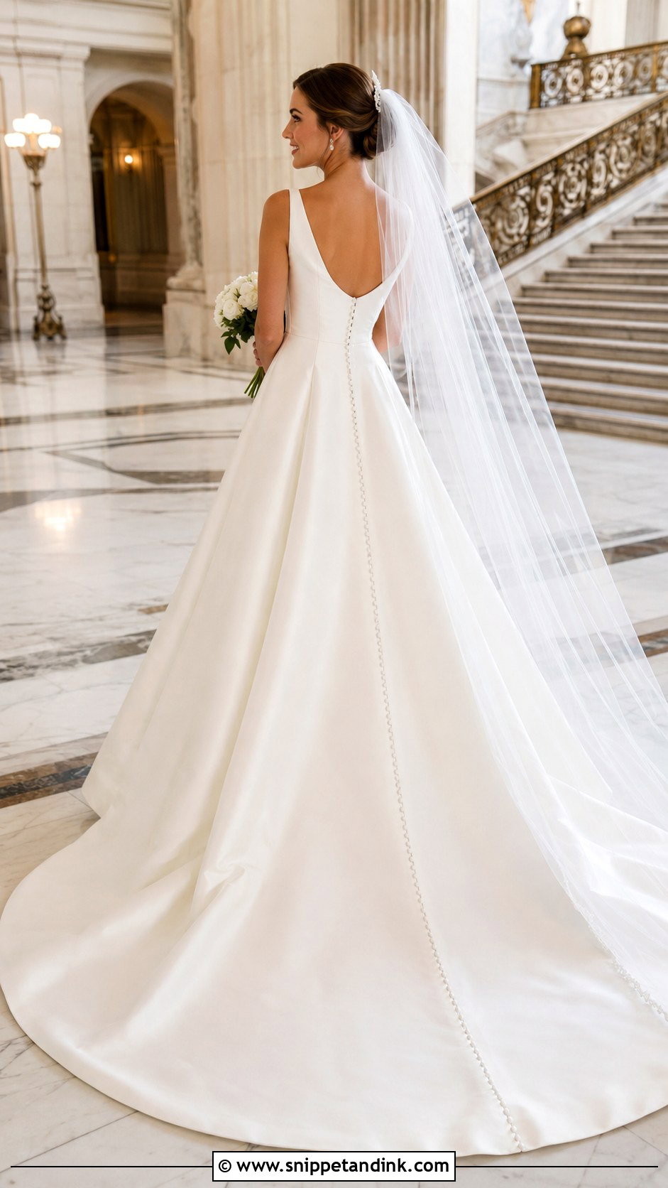 A Line Wedding Dress With Cathedral Train - Snippet and Ink - 20 Classic a Line Wedding Dress Ideas