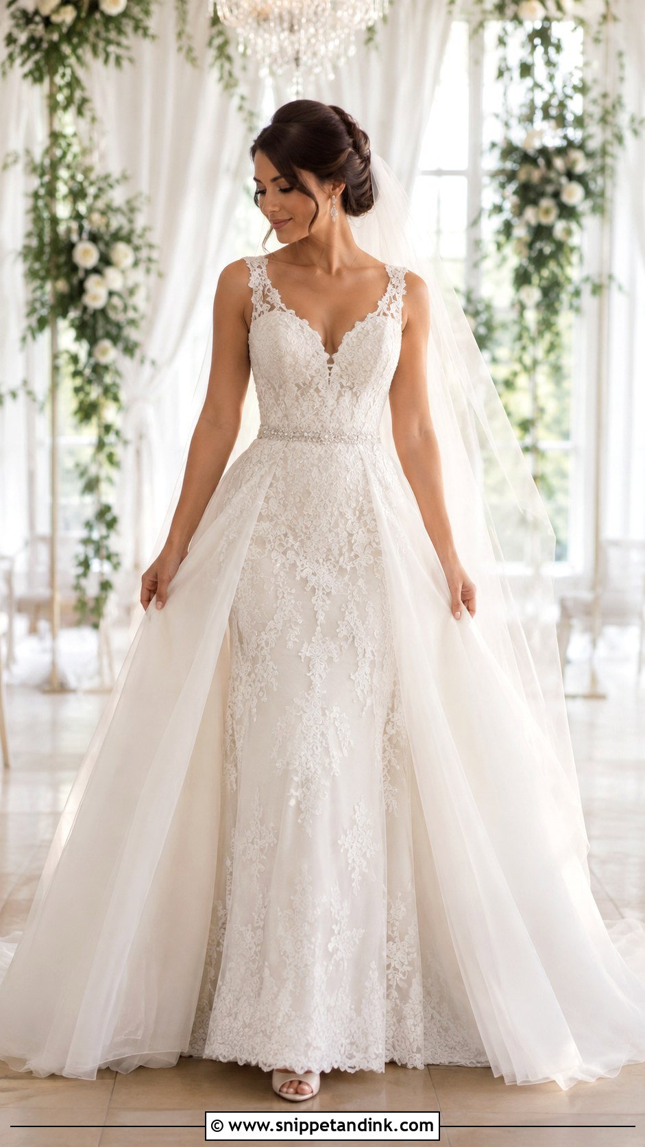 A Line Wedding Dress With Overskirt - Snippet and Ink - 25 Wedding Dress with Overskirt Ideas