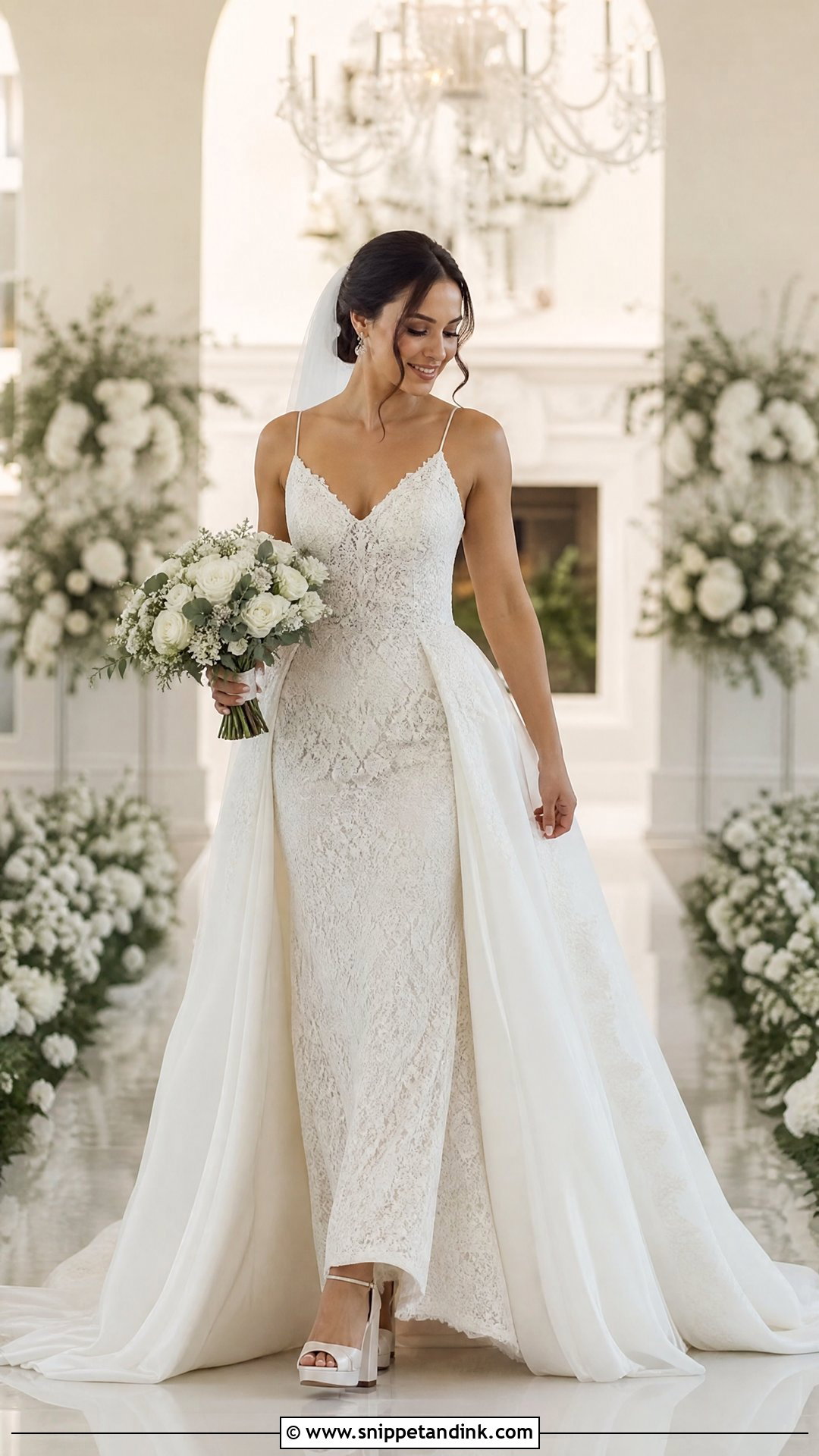 A Line Wedding Dress With Removable Train Skirt - Snippet and Ink - 20 Wedding Dress with Removable Skirt Ideas