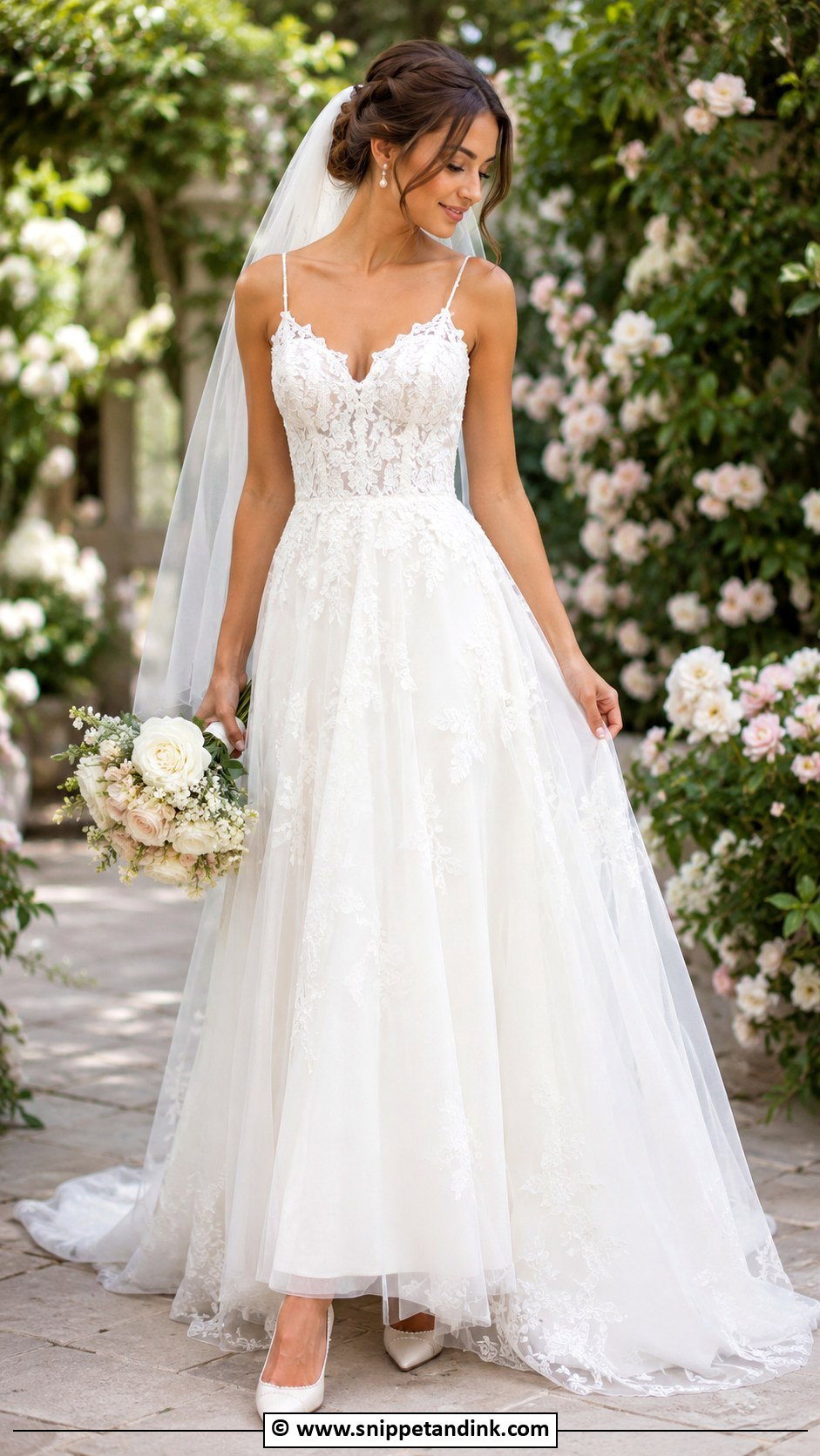 A Line Wedding Dress With Straps - Snippet and Ink - 25 Wedding Dresses with Straps