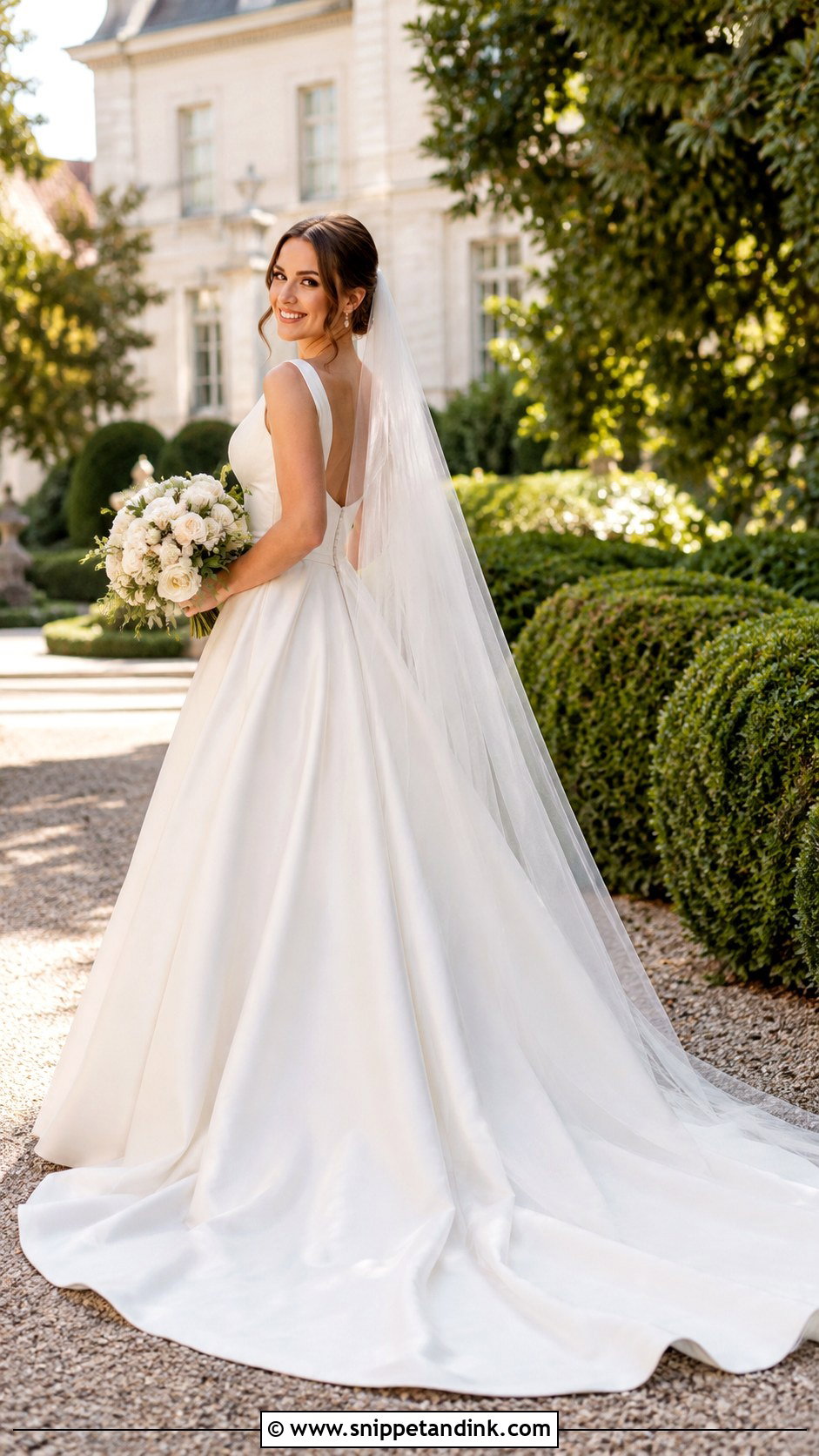 A Line Wedding Dress With Train - Snippet and Ink - 25 Special Wedding Dress Ideas