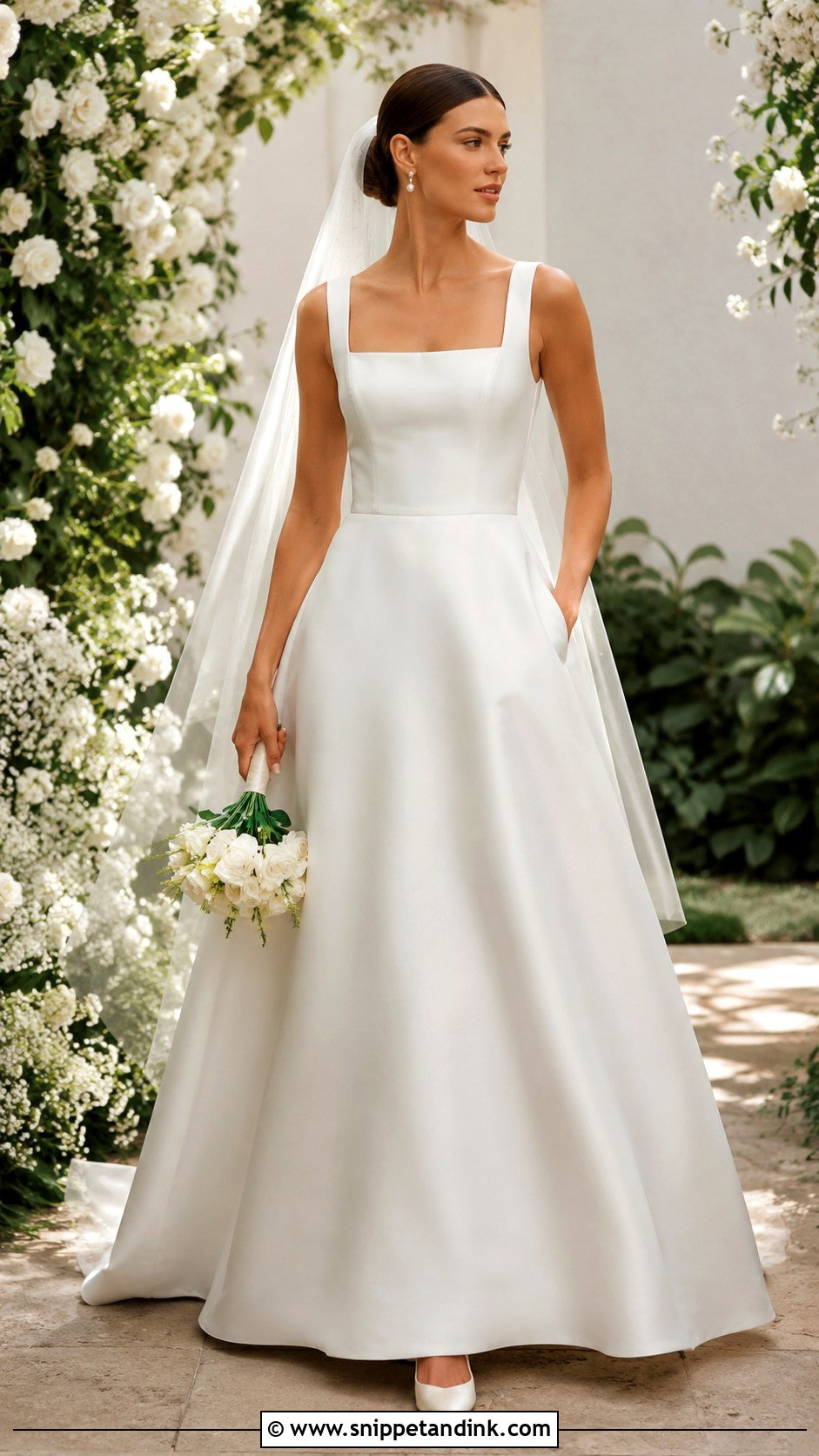 A Line Wedding Gown - Snippet and Ink - 25 Wedding Gown Styles
