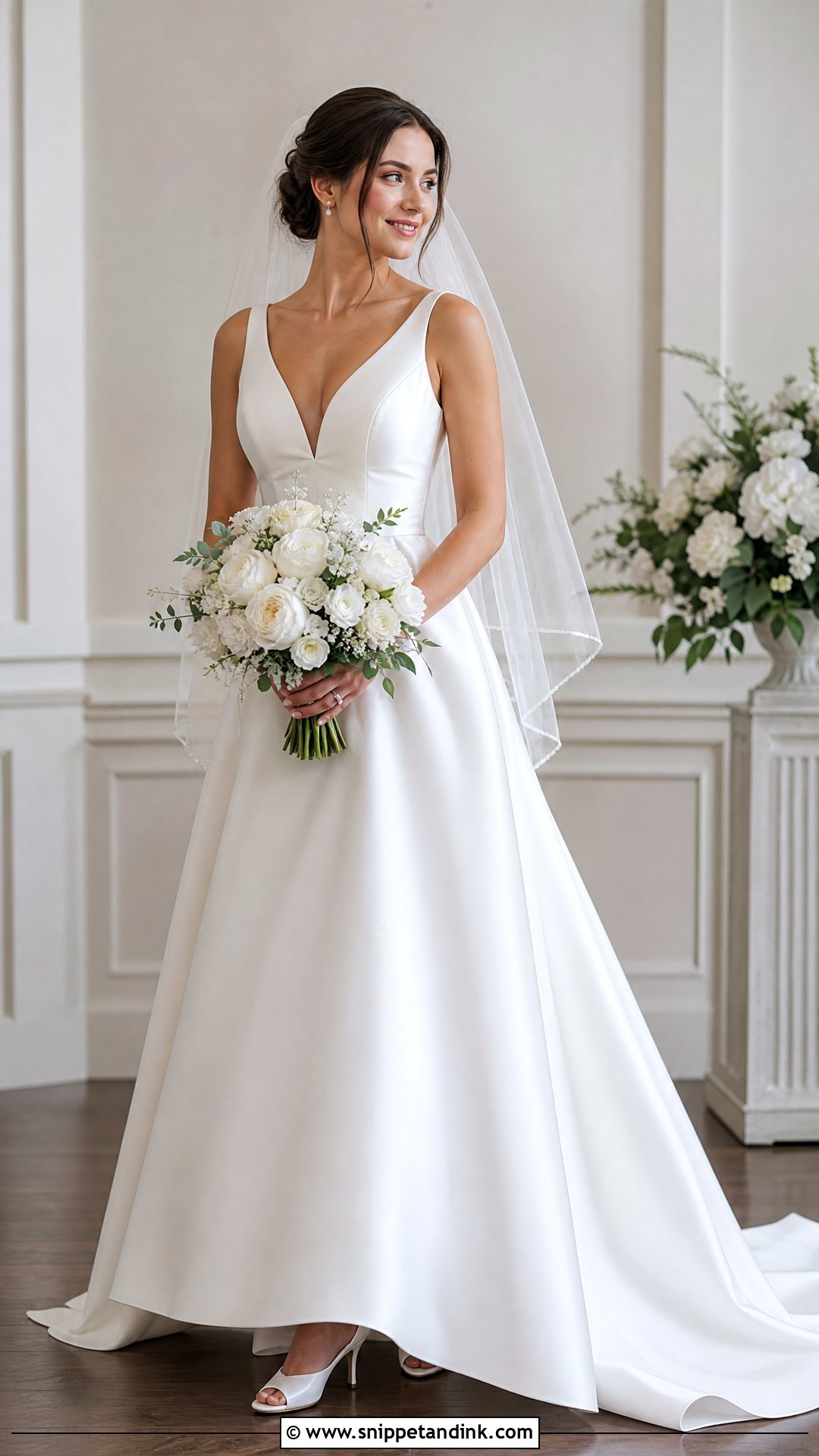 A Line Wedding Gown Bride Outfit - Snippet and Ink - 20 Outfits for Bride