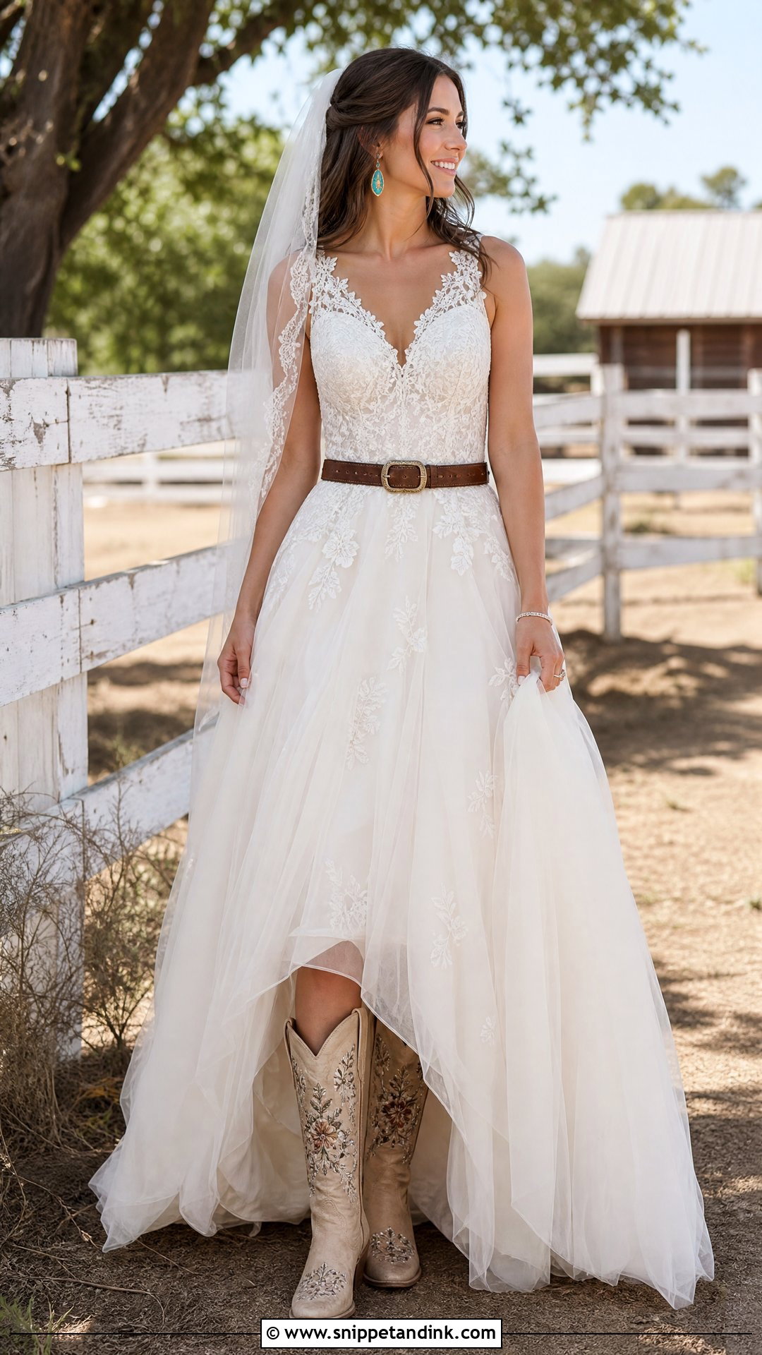 A Line Western Lace Wedding Dress - Snippet and Ink - 20 Western Lace Wedding Dress Ideas