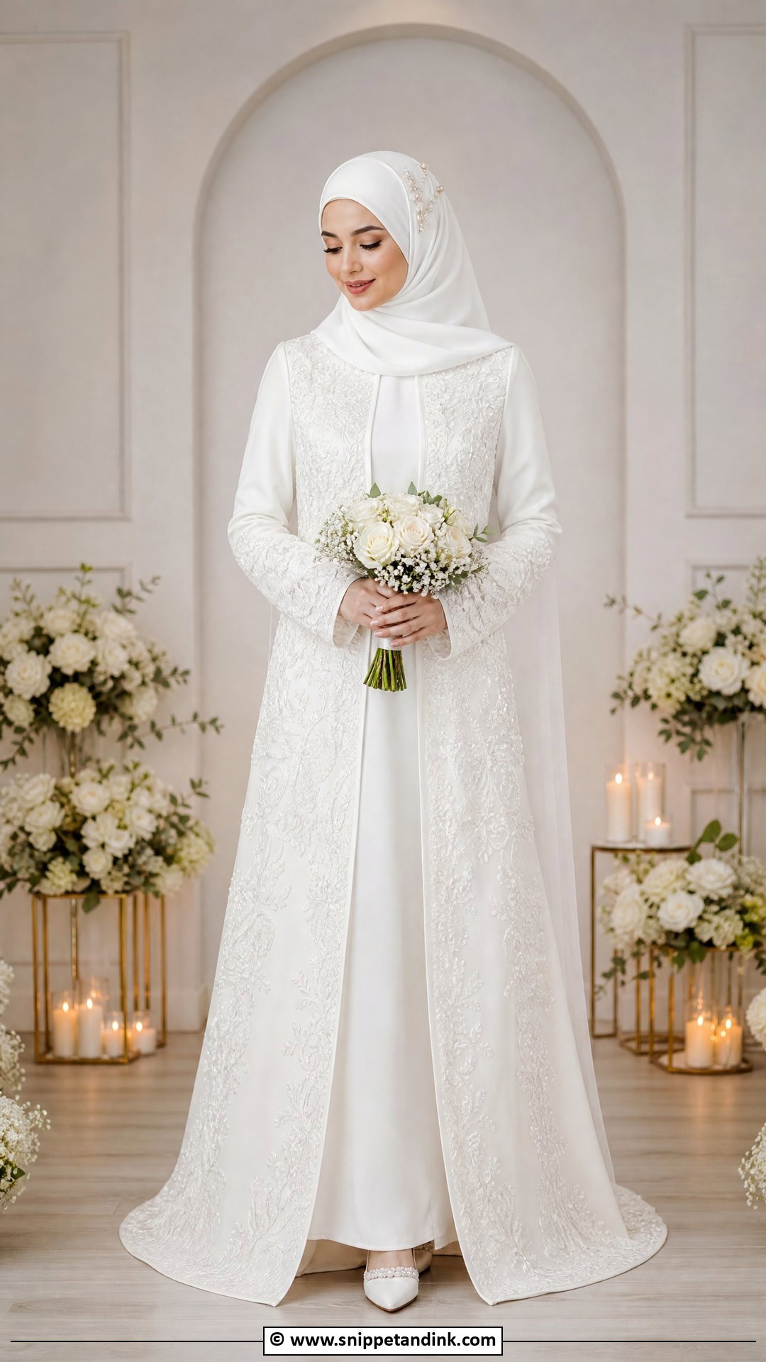 Abaya Hijab Wedding Dress - Snippet and Ink - 35 Hijab Wedding Dresses